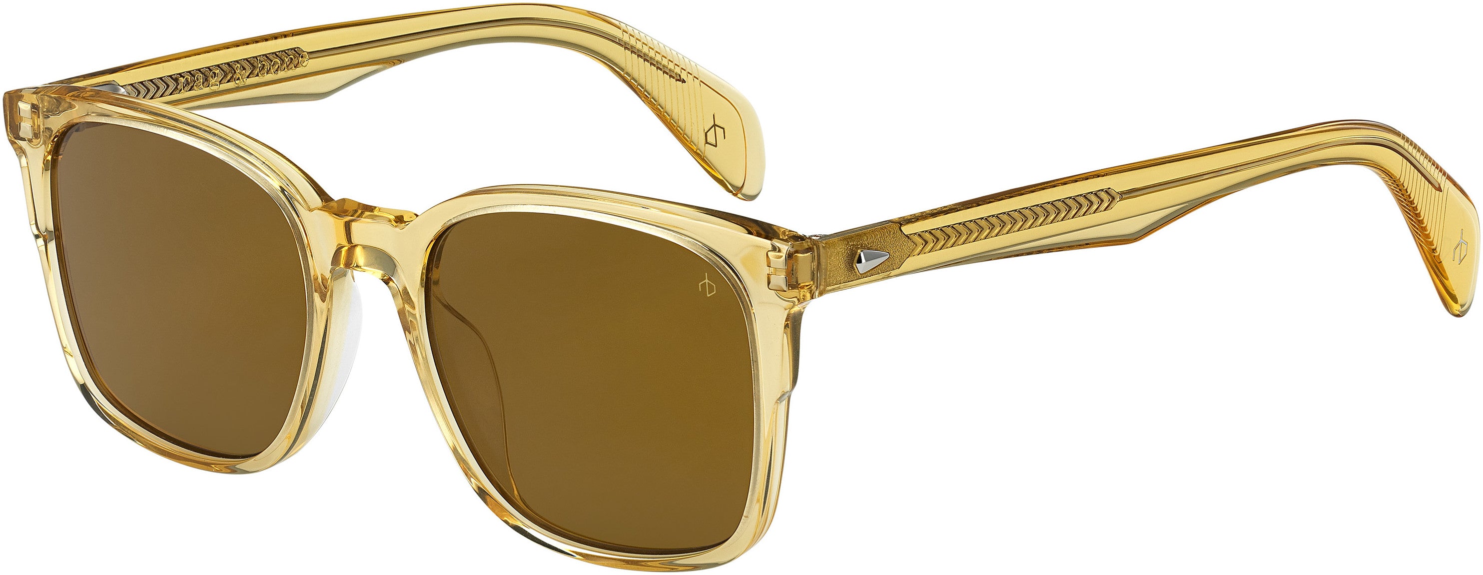 Rag & Bone Rag &amp; Bone 5016/S Square Sunglasses 040G-040G  Yellow (70 Brown)