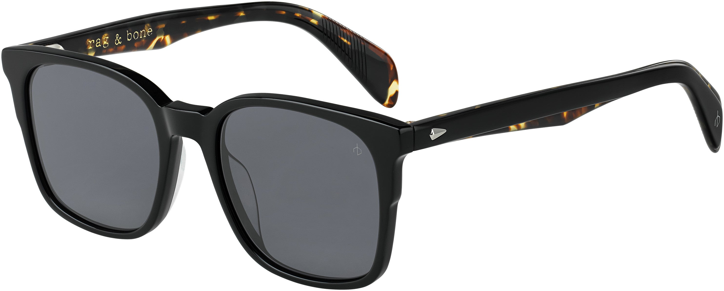 Rag & Bone Rag &amp; Bone 5016/S Square Sunglasses 0807-0807  Black (IR Gray)