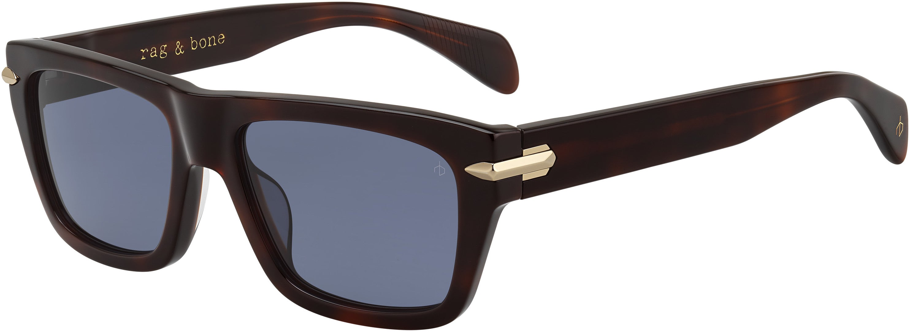 Rag & Bone Rag &amp; Bone 5025/G/S Rectangular Sunglasses 0086-0086  Dark Havana (KU Blue)