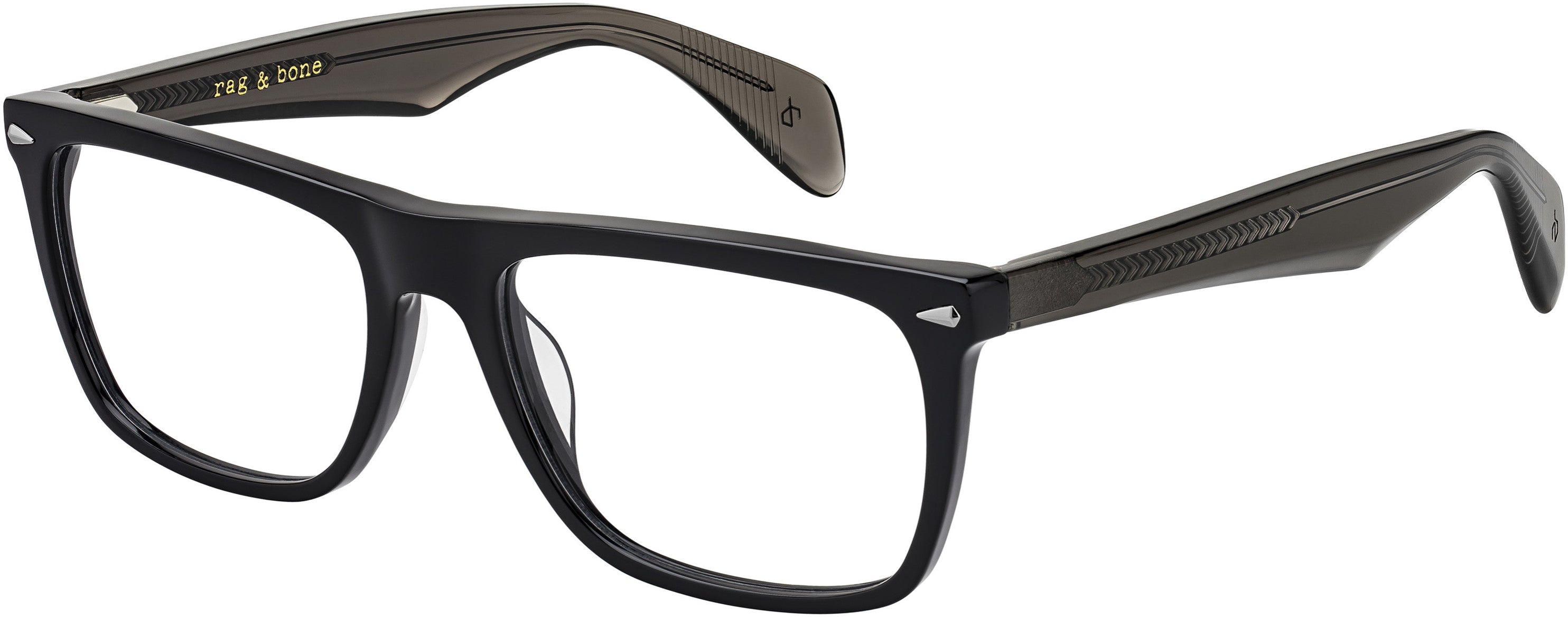 Rag & Bone Rag &amp; Bone 7001 Rectangular Eyeglasses 0807-0807  Black (00 Demo Lens)