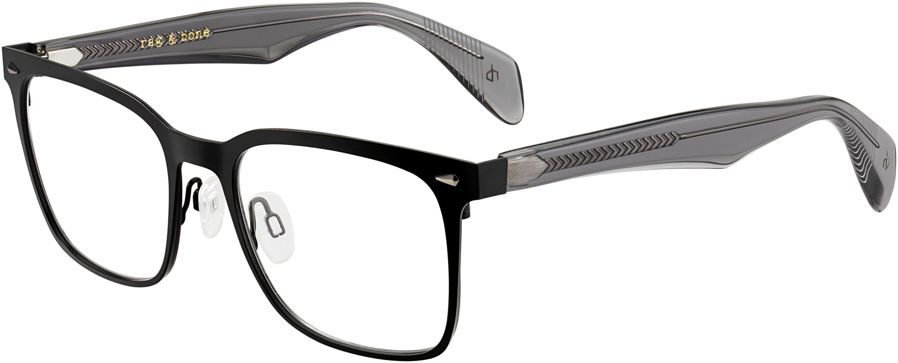 Rag & Bone Rag &amp; Bone 7002 Square Eyeglasses 0O6W-0O6W  Blrut Dark Gray (00 Demo Lens)