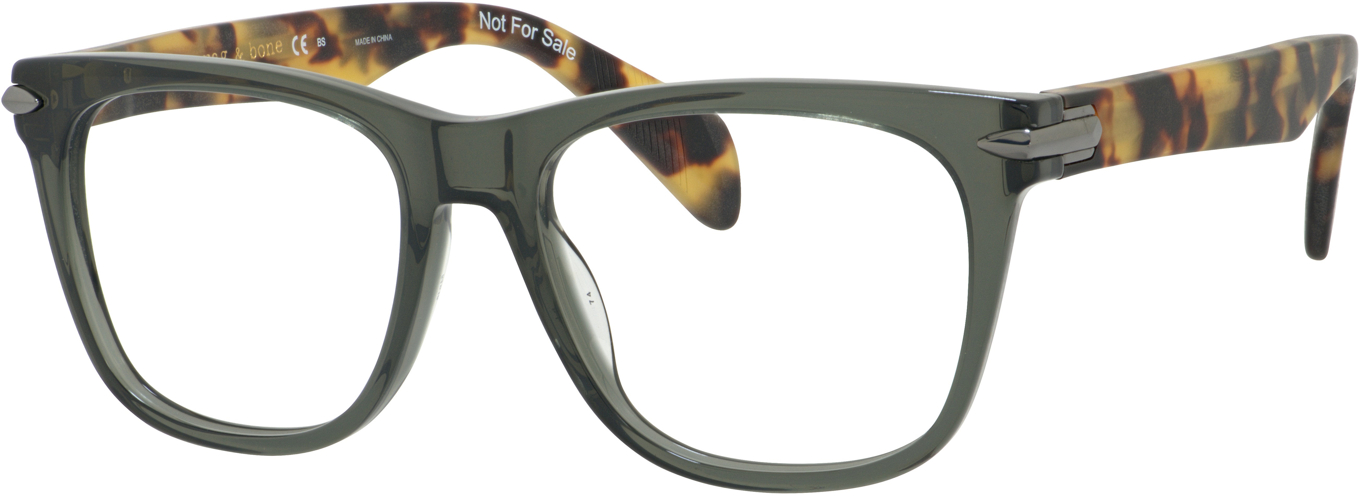 Rag & Bone Rag &amp; Bone 7004 Square Eyeglasses 0T6V-0T6V  Khakmlk Havana (00 Demo Lens)