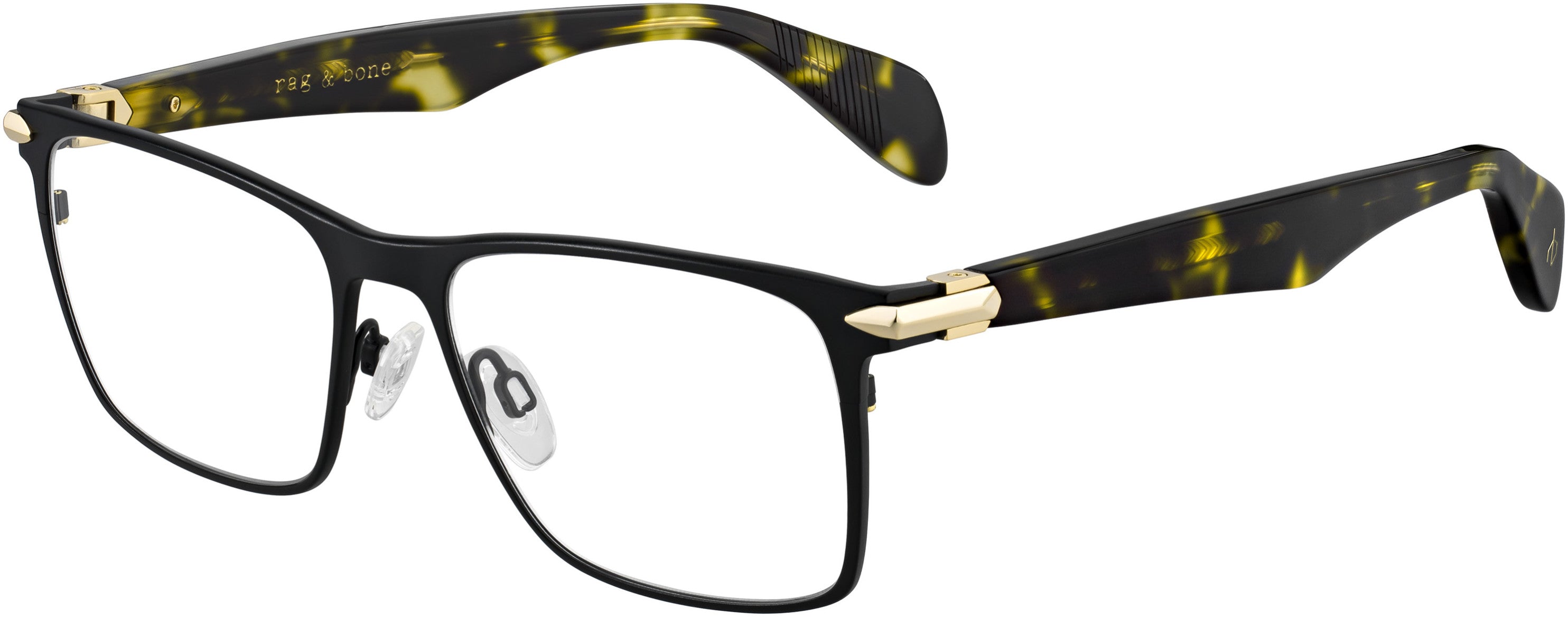 Rag & Bone Rag &amp; Bone 7009 Rectangular Eyeglasses 00AM-00AM  Matte Black Havana (00 Demo Lens)