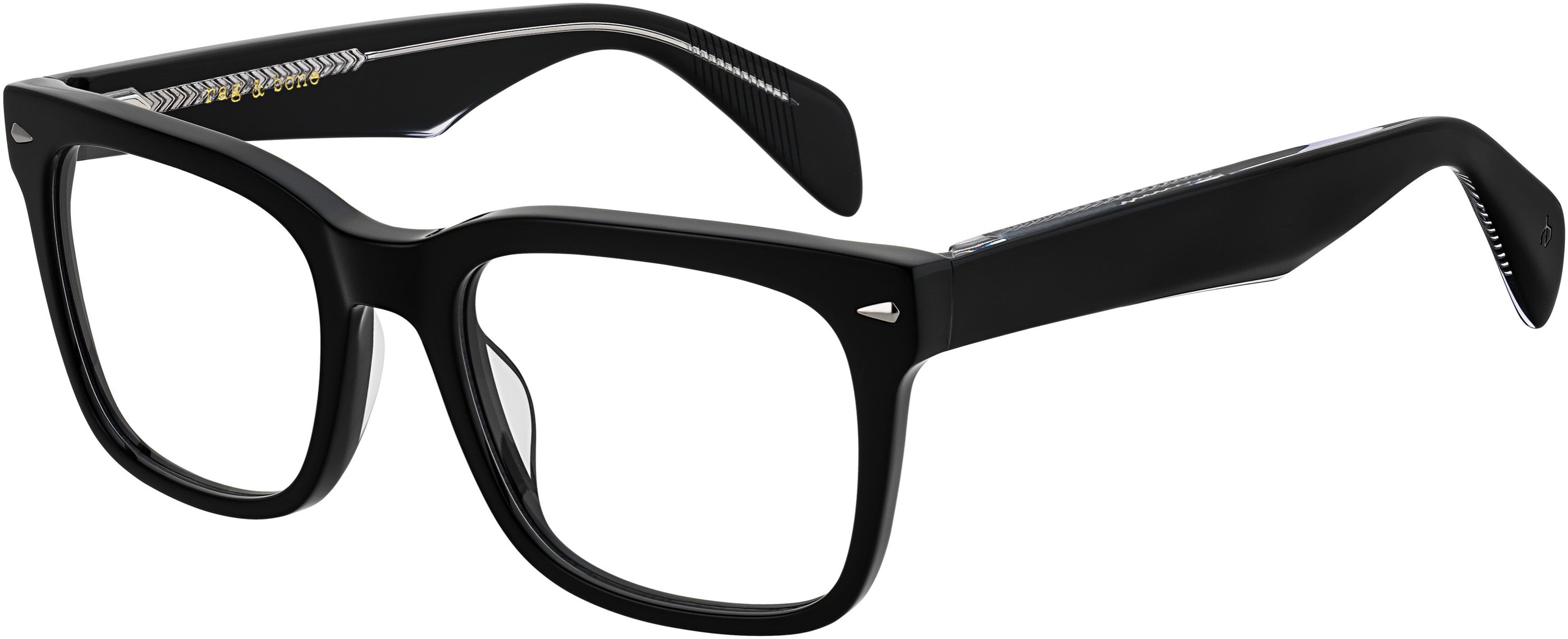 Rag & Bone Rag &amp; Bone 7010 Square Eyeglasses 0807-0807  Black (00 Demo Lens)