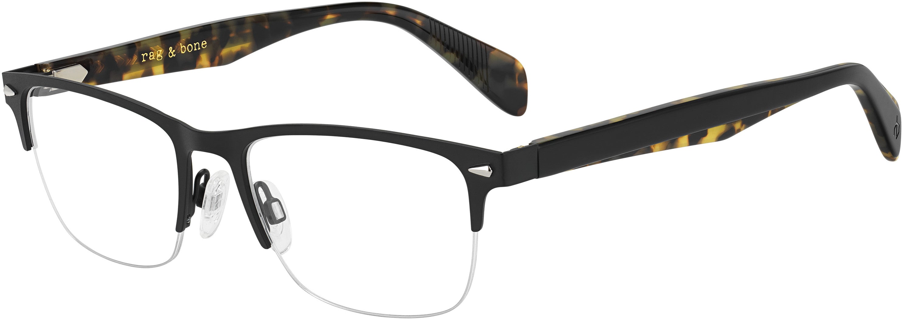 Rag & Bone Rag &amp; Bone 7019 Rectangular Eyeglasses 0003-0003  Matte Black (00 Demo Lens)