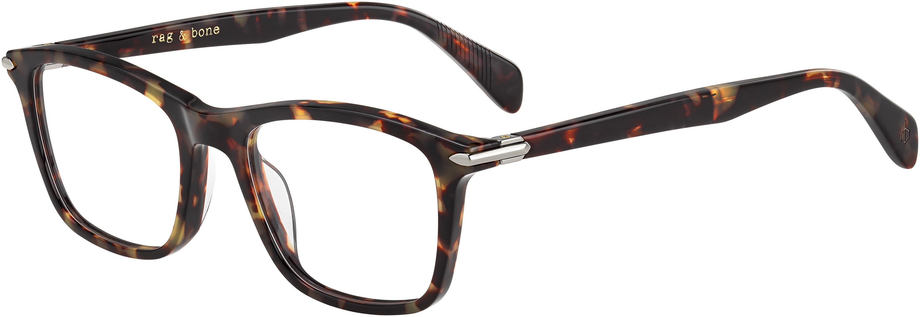 Rag & Bone Rag &amp; Bone 7024 Rectangular Eyeglasses 0086-0086  Dark Havana (00 Demo Lens)