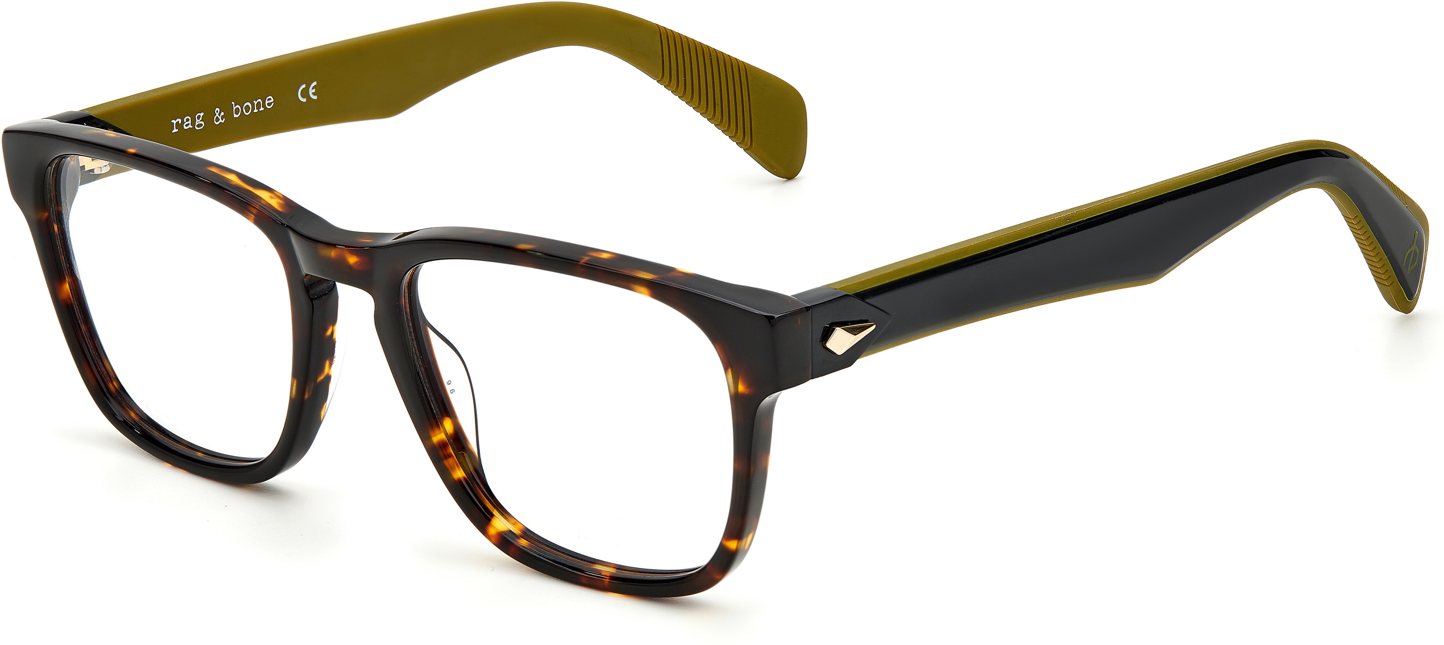 Rag & Bone Rag &amp; Bone 7032/G Square Eyeglasses 0086-0086  Dark Havana (00 Demo Lens)