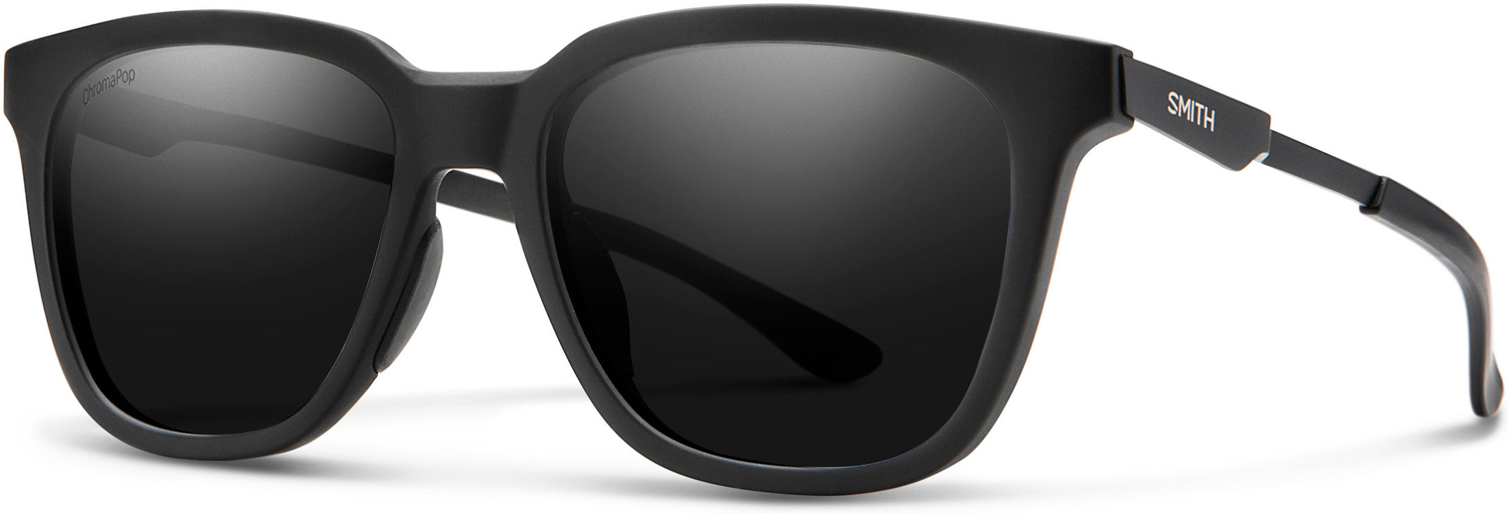 Smith Roam Rectangular Sunglasses 0003-0003  Matte Black (6N Gray Pz CP)