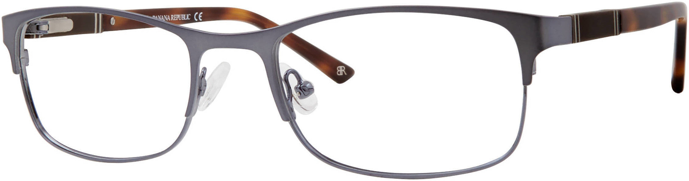 Banana Republic Roman/N Rectangular Eyeglasses 08HT-08HT  Matte Gray Elect Blue (00 Demo Lens)