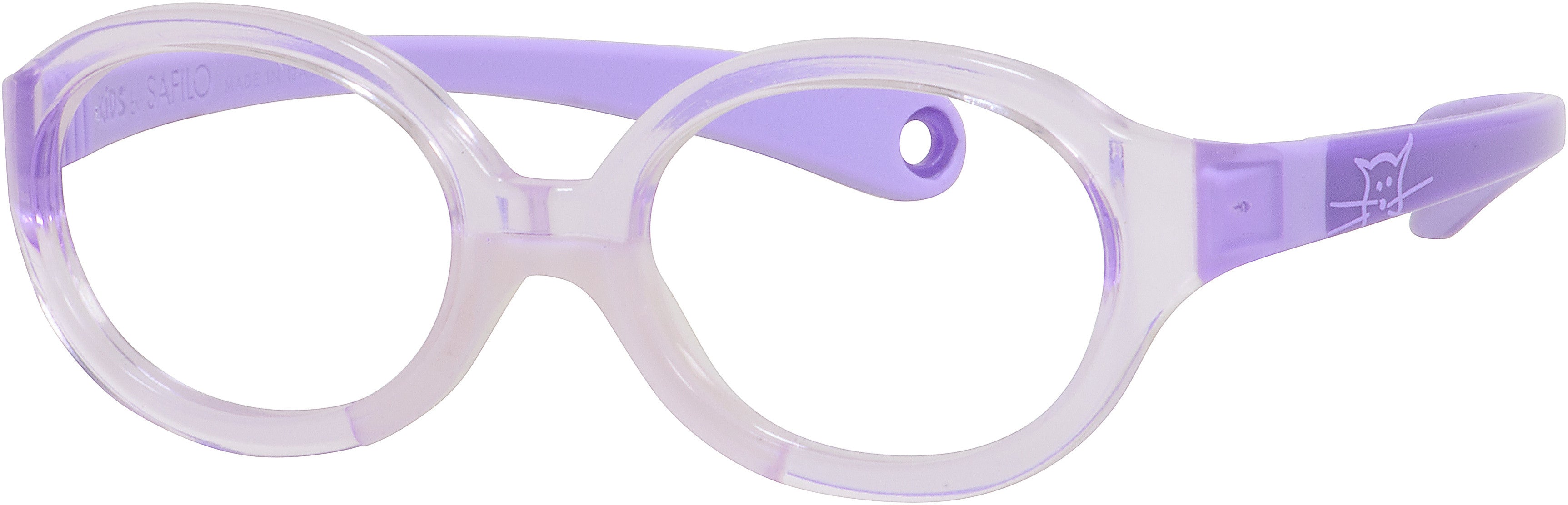 Safilo Safilo Kids Safilo 0001 Oval Modified Eyeglasses 0I72-0I72  Crystal Lilac Violet (00 Demo Lens)