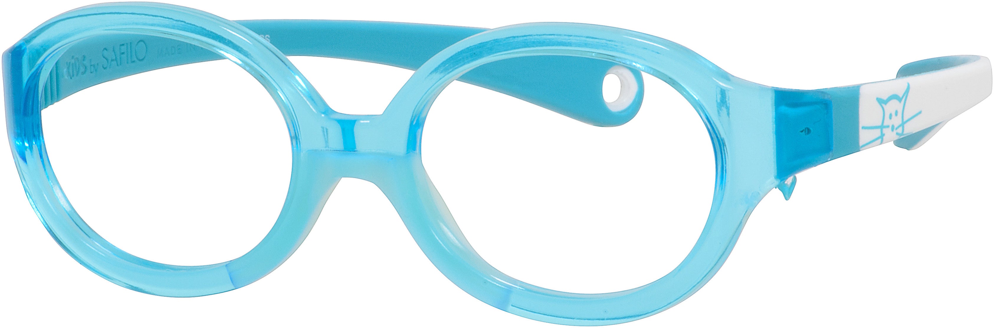 Safilo Safilo Kids Safilo 0001 Oval Modified Eyeglasses 0I75-0I75  Aqua White (00 Demo Lens)
