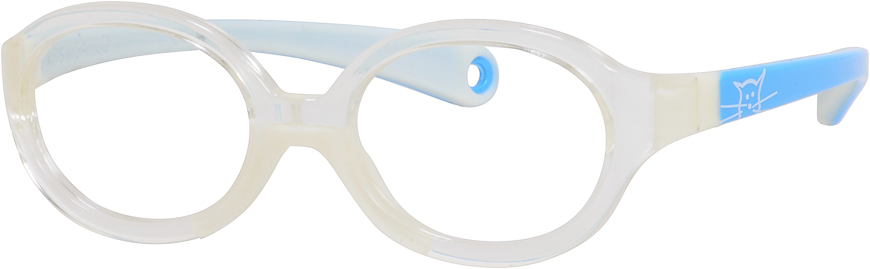 Safilo Safilo Kids Safilo 0001 Oval Modified Eyeglasses 0I76-0I76  Crystal Blue / White (00 Demo Lens)