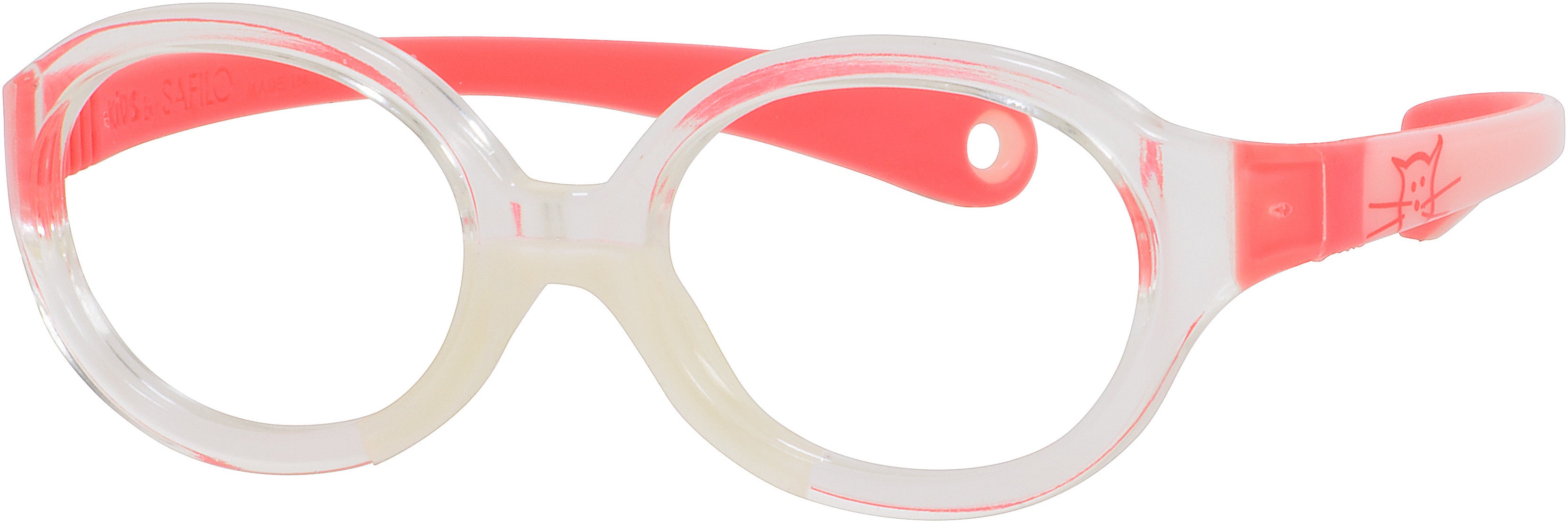 Safilo Safilo Kids Safilo 0001 Oval Modified Eyeglasses 0I7L-0I7L  Crystal Pink Red (00 Demo Lens)