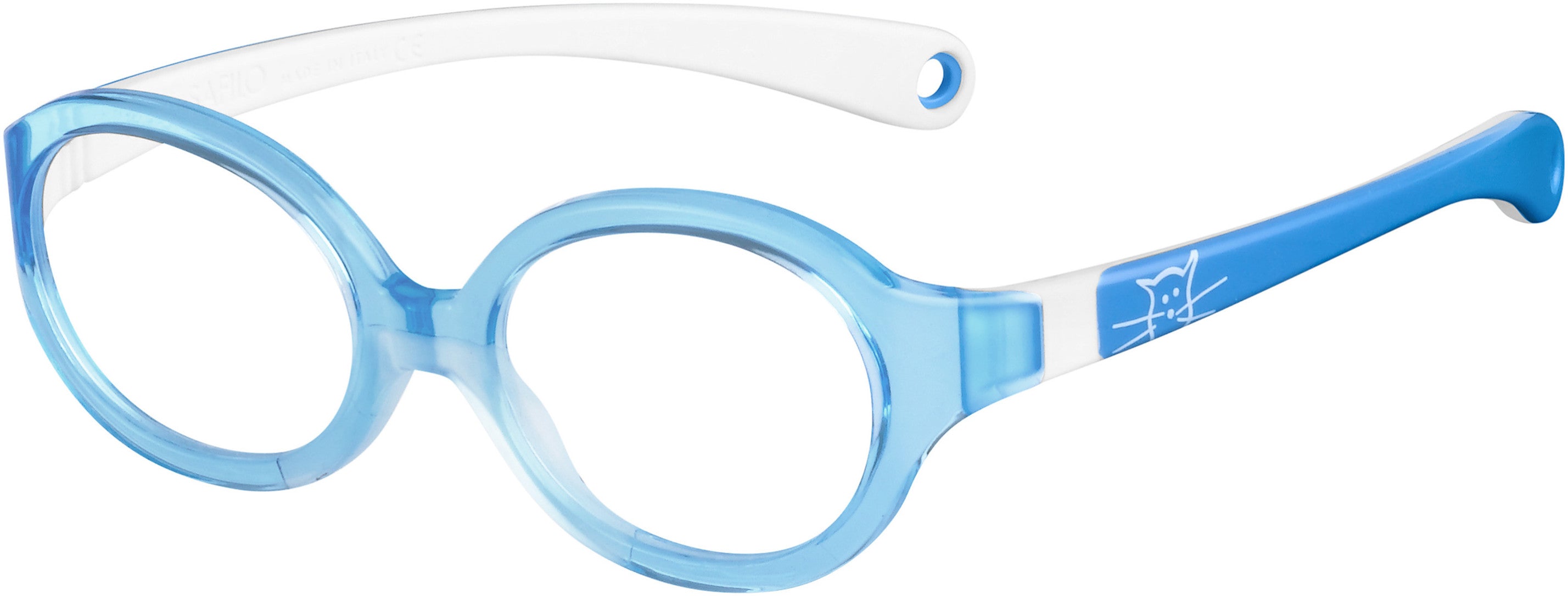 Safilo Safilo Kids Safilo 0001 Oval Modified Eyeglasses 0R7Y-0R7Y  Azure White (00 Demo Lens)