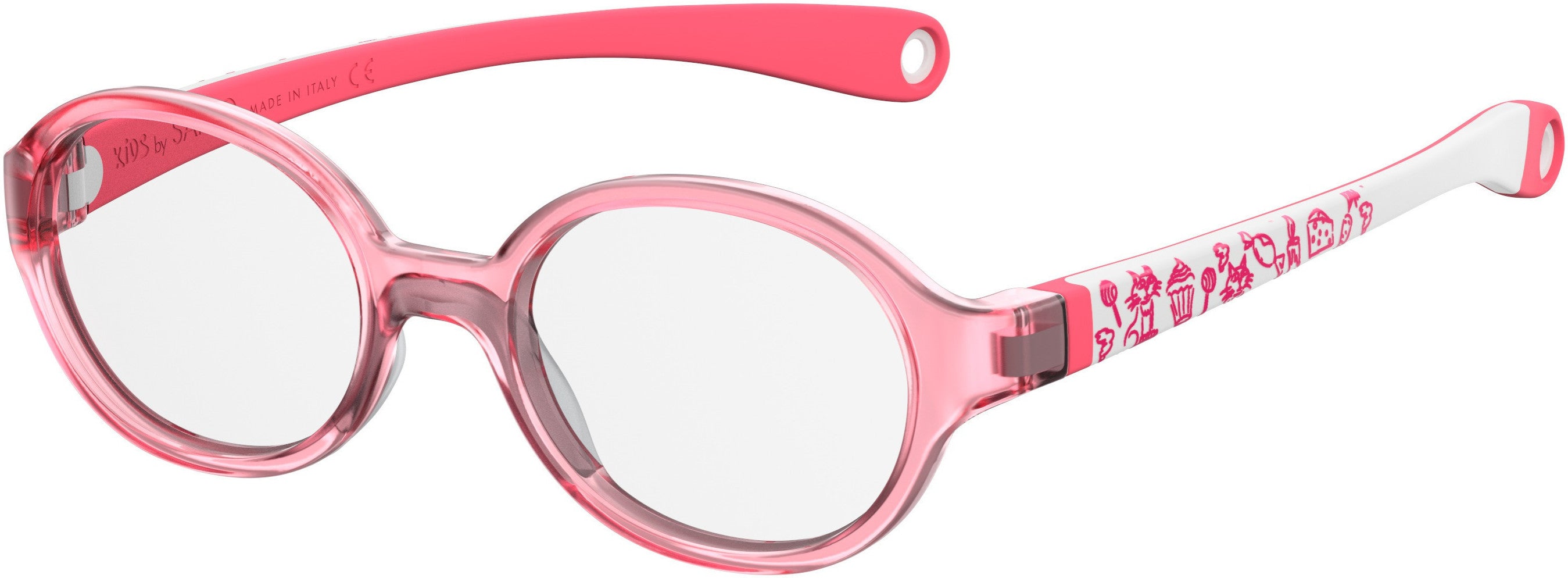 Safilo Safilo Kids Safilo 0004/N Oval Modified Eyeglasses 06IA-06IA  Rose Crystal Orange (00 Demo Lens)