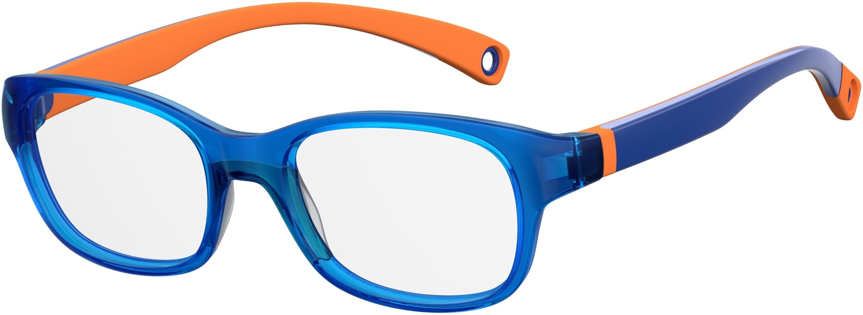 Safilo Safilo Kids Safilo 0007 Rectangular Eyeglasses 0LWS-0LWS  Blue Orange (00 Demo Lens)
