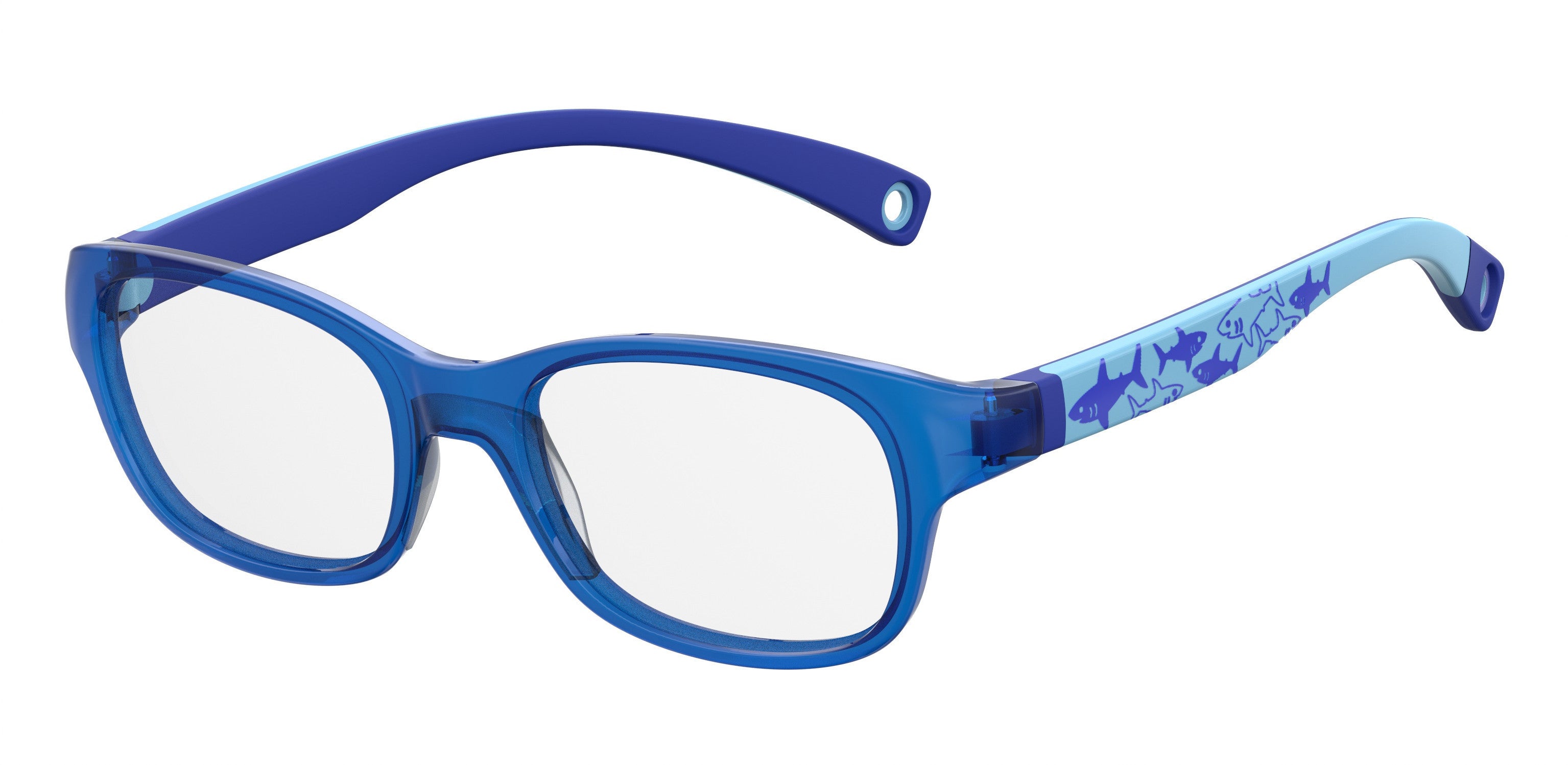 Safilo Safilo Kids Safilo 0007 Rectangular Eyeglasses 0S6F-0S6F  Blue Pattern (00 Demo Lens)