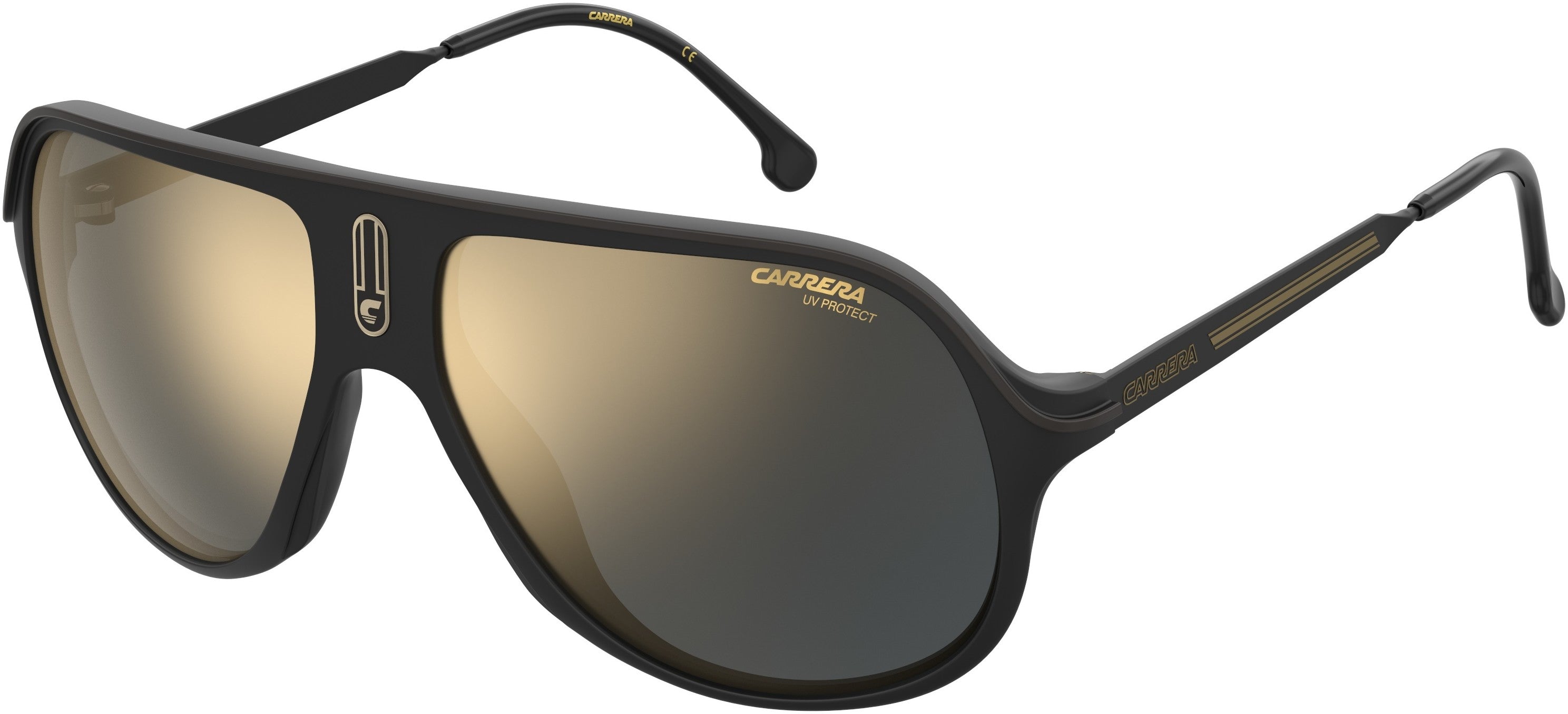 Carrera Safari 65 Rectangular Sunglasses 0003-0003  Matte Black (JO Gray Gold Mirro)