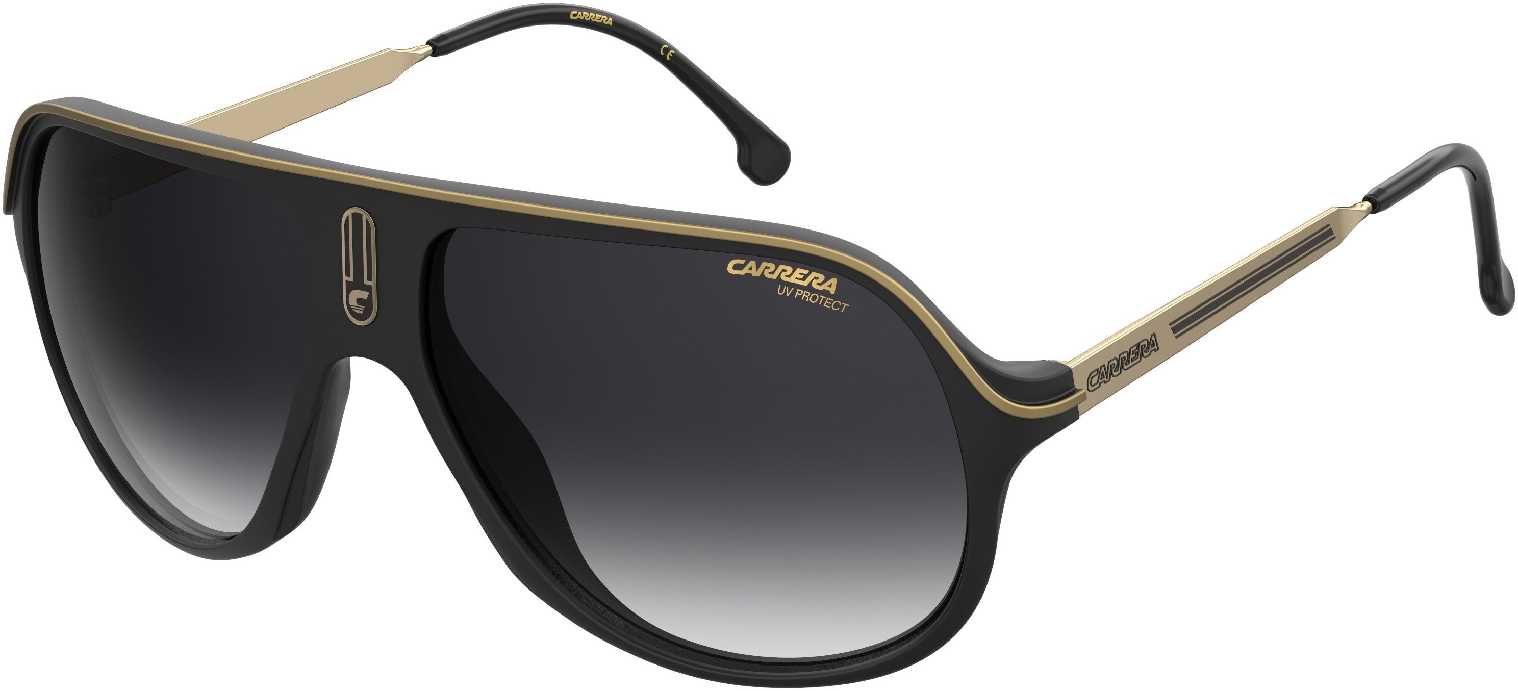 Carrera Safari 65 Rectangular Sunglasses 0807-0807  Black (9O Dark Gray Gradient)