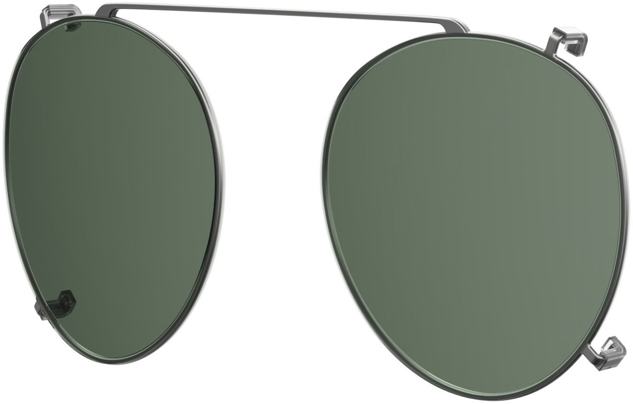 Safilo 2.0 Sagoma 02 Clip Only Oval Modified Clip-On 0R81-0R81  Matte Ruthenium (QT Green)