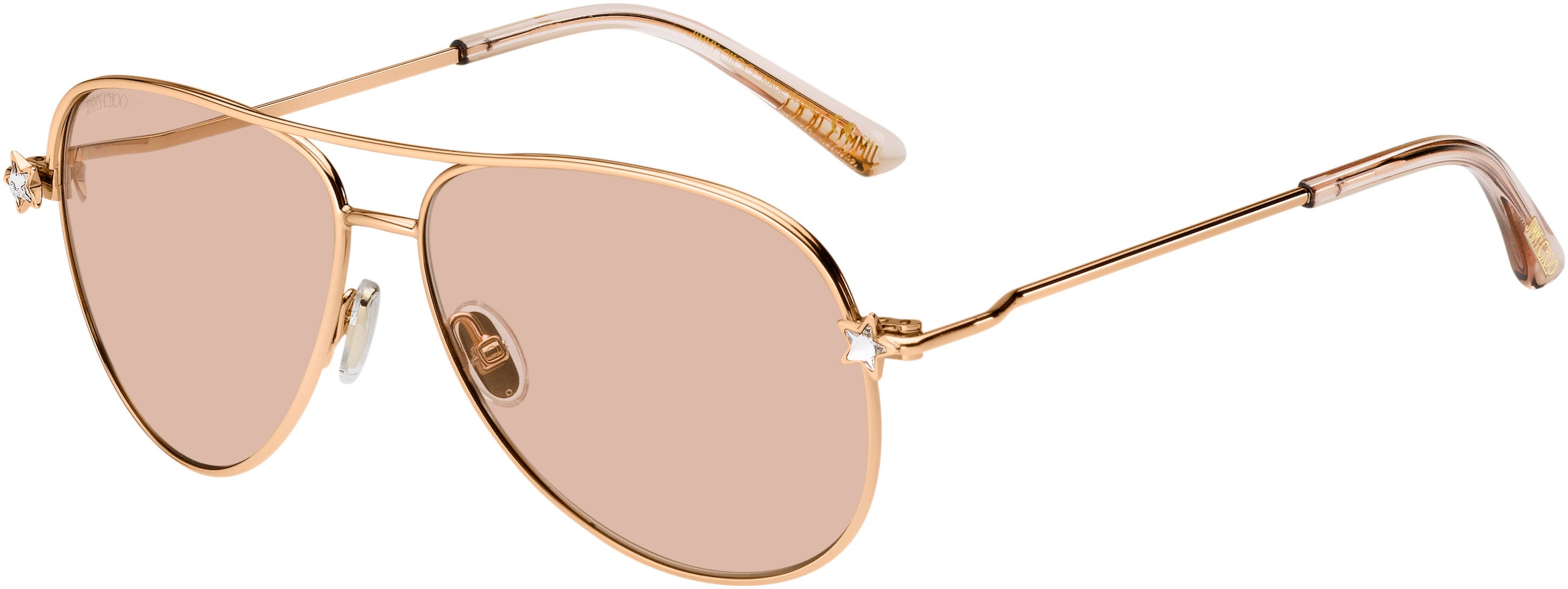 Jimmy Choo Sansa/S Aviator Sunglasses 0DDB-0DDB  Gold Copper (K1 Gold Mirror)