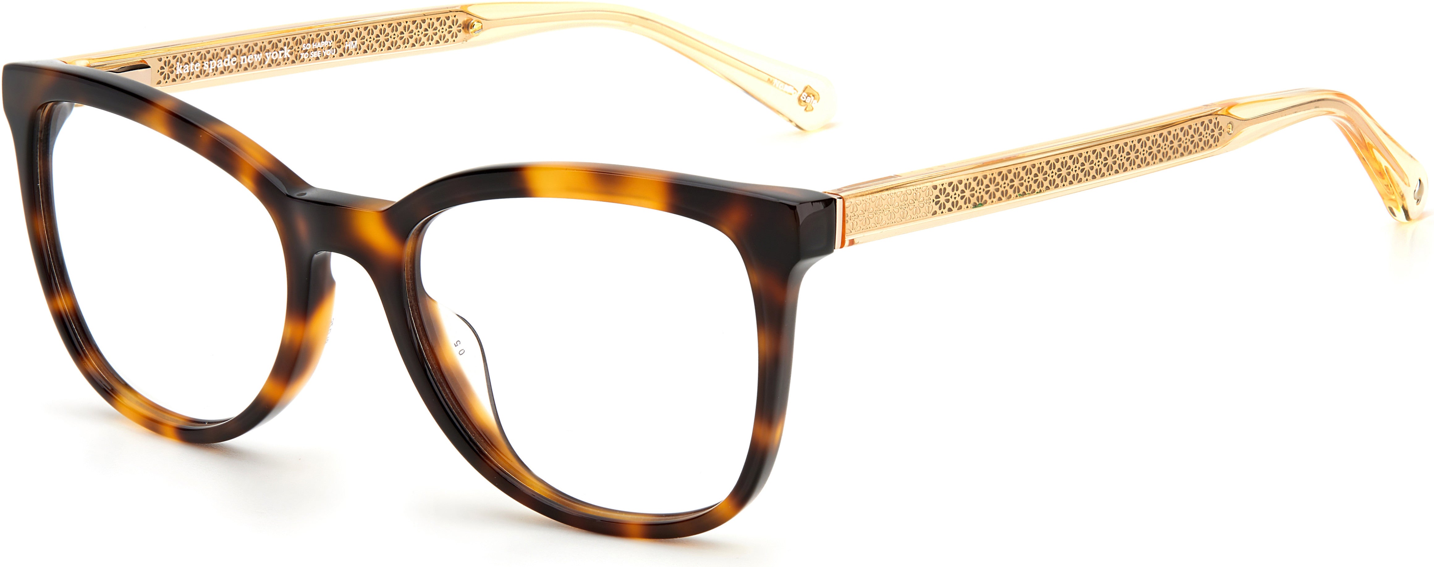 Kate Spade Sariyah Cat Eye/butterfly Eyeglasses 0086-0086  Dark Havana (00 Demo Lens)