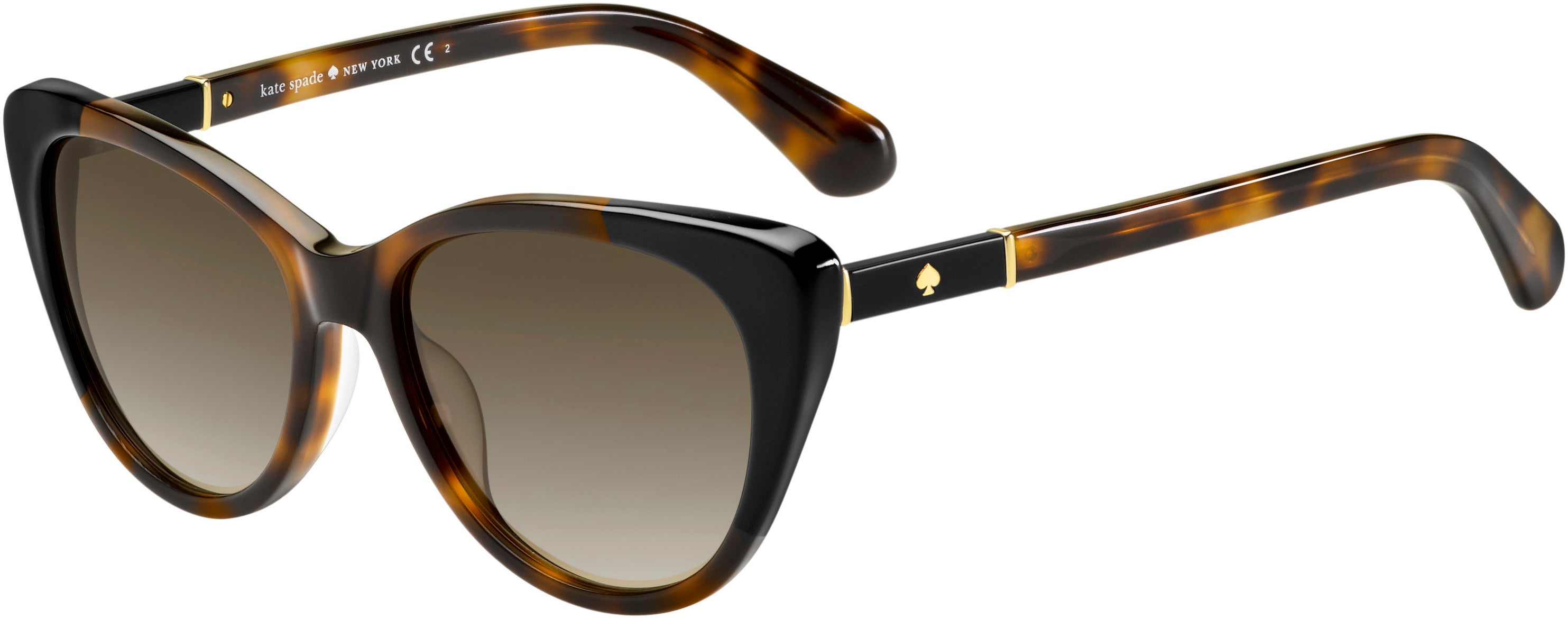 Kate Spade Sherylyn/S Cat Eye/butterfly Sunglasses 0581-0581  Havana Black (HA Brown Gradient)