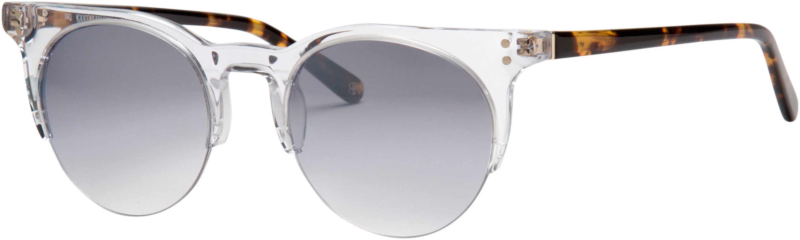 Banana Republic Stevie/S Oval Modified Sunglasses 0900-0900  Crystal (IC Gray Mirror Shaded Silver)