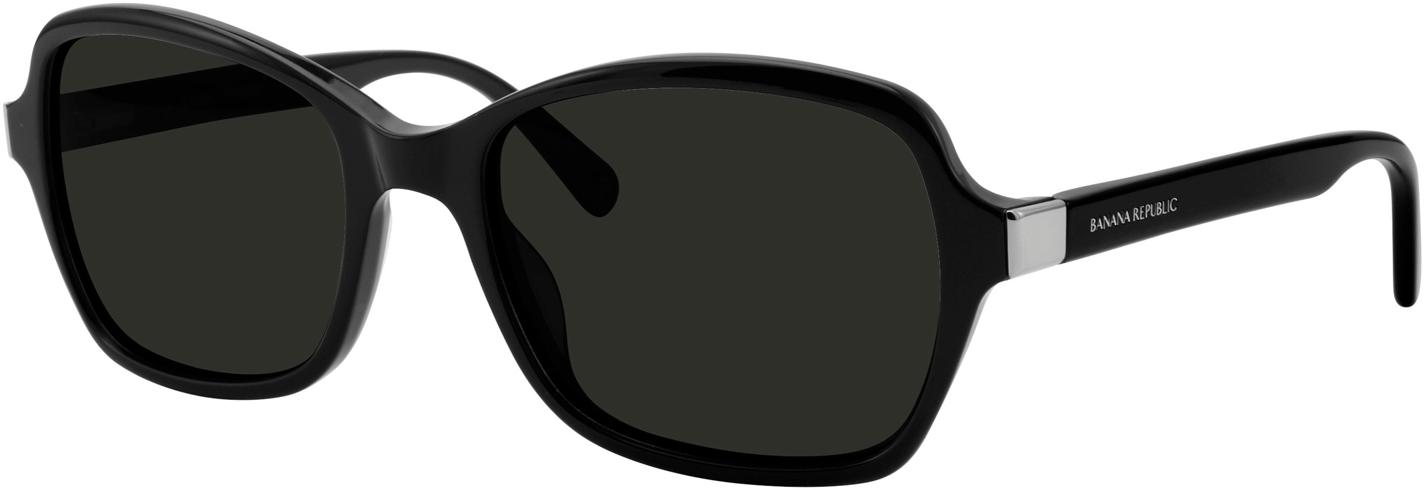 Banana Republic Tanna/S Rectangular Sunglasses 0807-0807  Black (M9 Gray Pz)