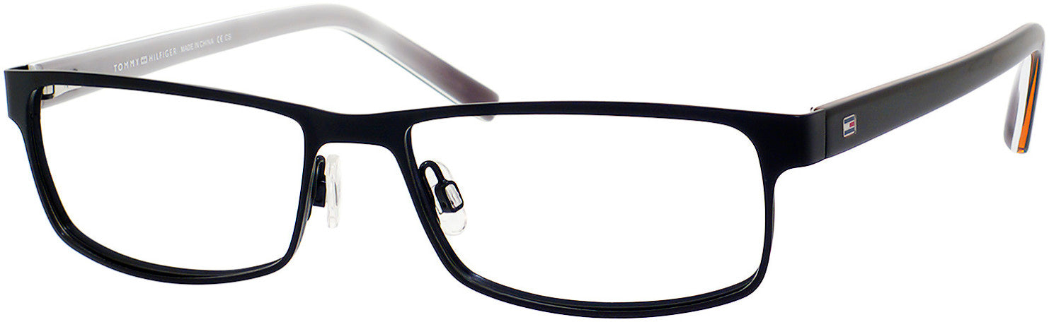 Tommy Hilfiger T. Hilfiger 1127 Rectangular Eyeglasses 059G-059G  Matte Black / White Gray (00 Demo Lens)