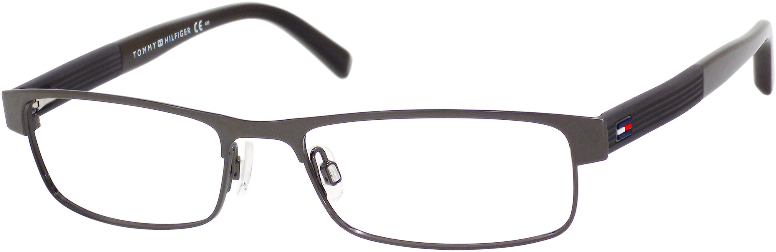 Tommy Hilfiger T. Hilfiger 1195 Rectangular Eyeglasses 0LK7-0LK7  Dark Ruthenium (00 Demo Lens)