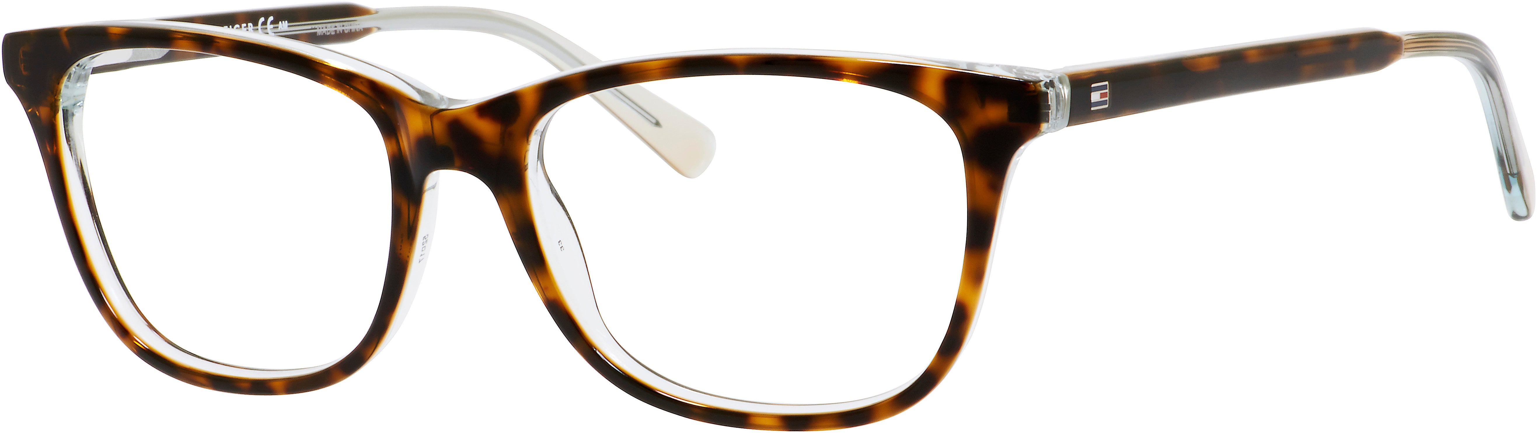 Tommy Hilfiger T. Hilfiger 1234 Cat Eye/butterfly Eyeglasses 01IL-01IL  Havana Green (00 Demo Lens)