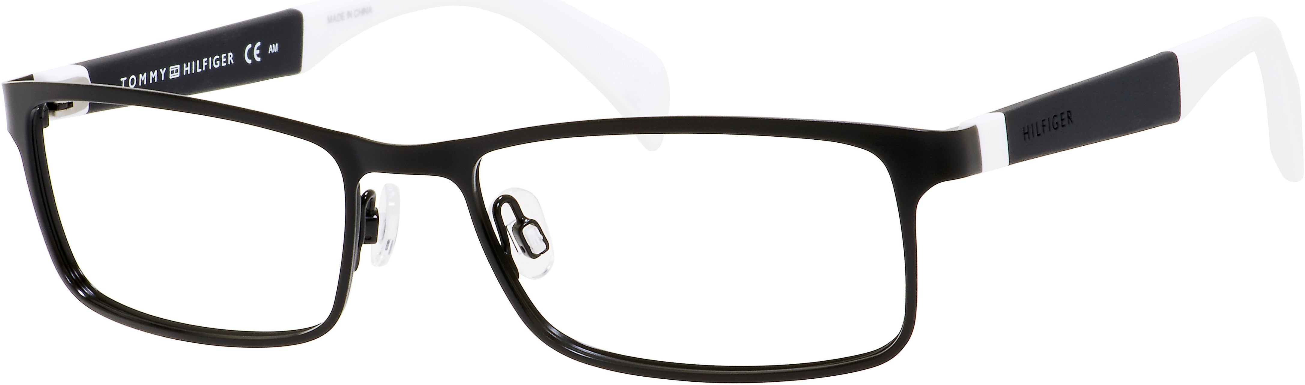 Tommy Hilfiger T. Hilfiger 1259 Rectangular Eyeglasses 04NL-04NL  Matte Black (00 Demo Lens)