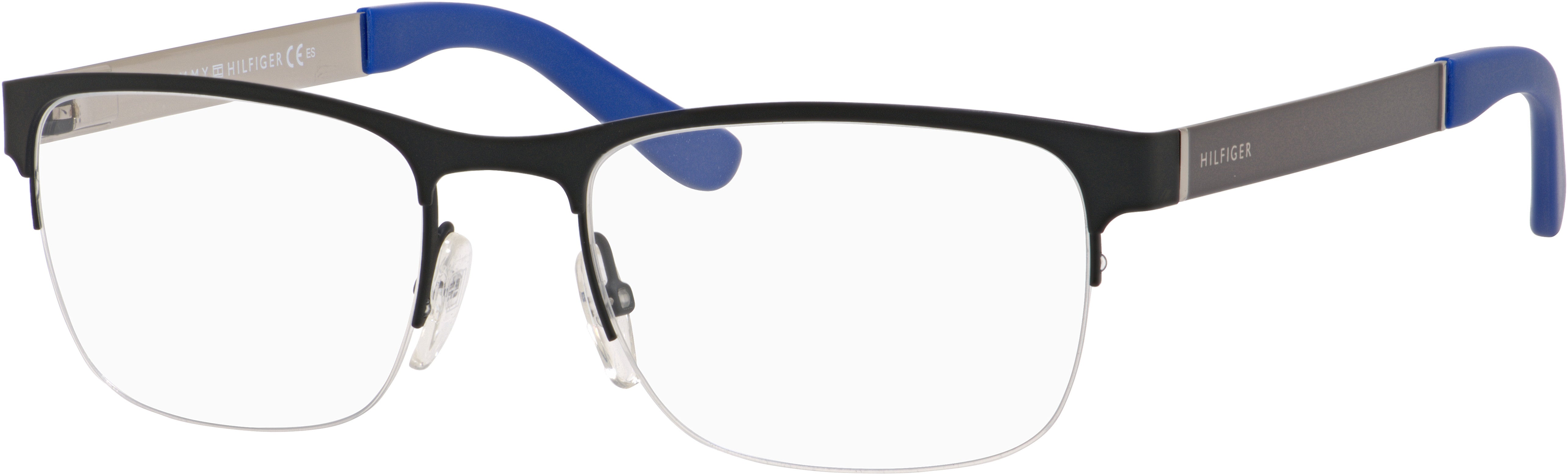 Tommy Hilfiger T. Hilfiger 1324 Rectangular Eyeglasses 0AAB-0AAB  Matte Black Ruthenium (00 Demo Lens)