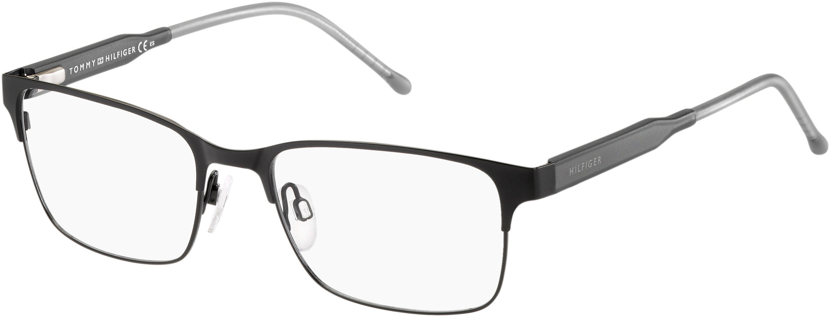 Tommy Hilfiger T. Hilfiger 1396 Rectangular Eyeglasses 0J29-0J29  Black Gray (00 Demo Lens)