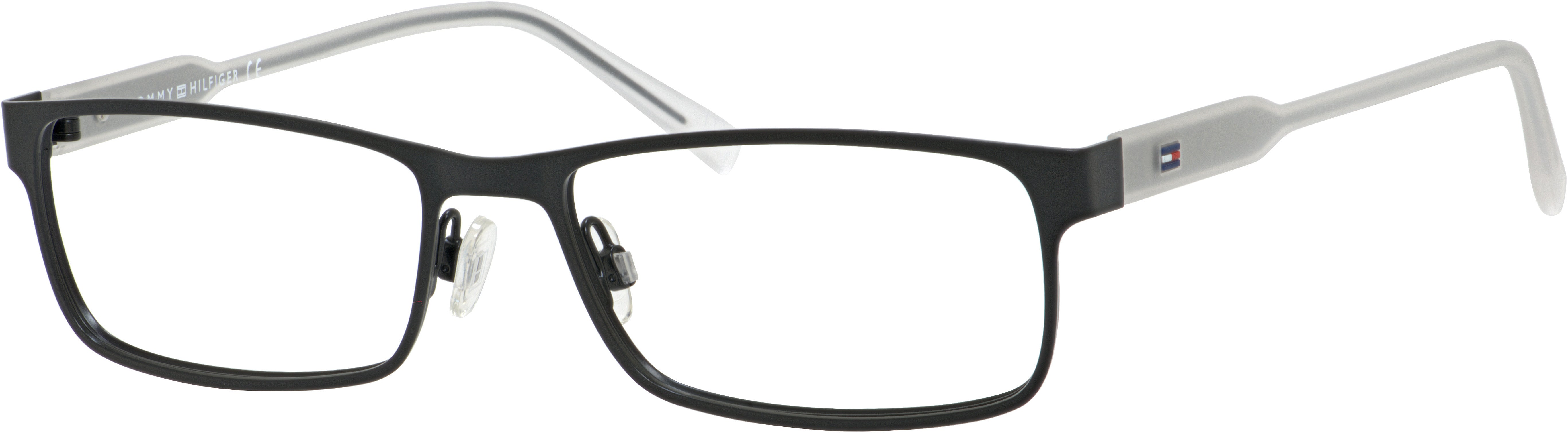 Tommy Hilfiger T. Hilfiger 1442 Rectangular Eyeglasses 0EQ9-0EQ9  Matte Black Crystal (00 Demo Lens)