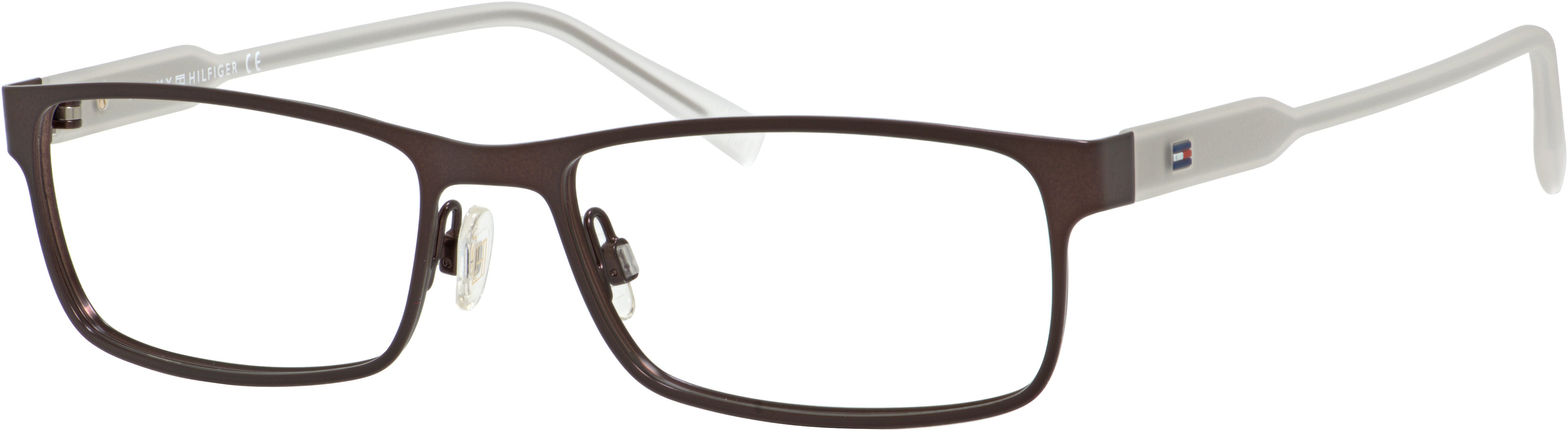Tommy Hilfiger T. Hilfiger 1442 Rectangular Eyeglasses 0ERP-0ERP  Matte Brown Crystal Gold (00 Demo Lens)