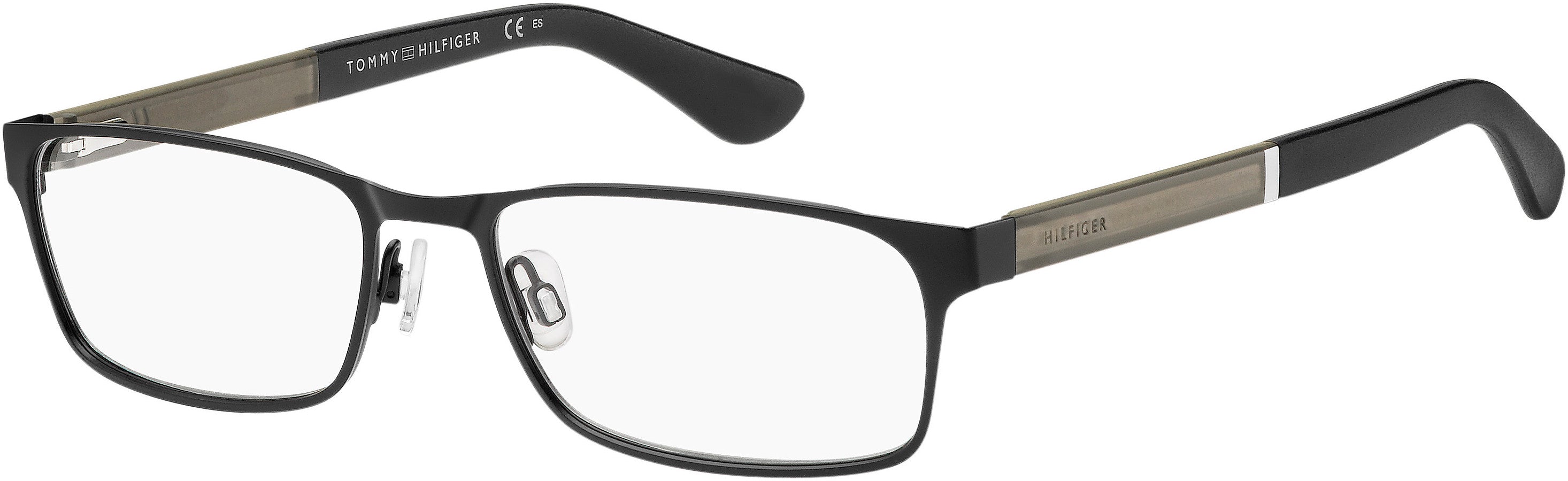 Tommy Hilfiger T. Hilfiger 1479 Rectangular Eyeglasses 0807-0807  Black (00 Demo Lens)