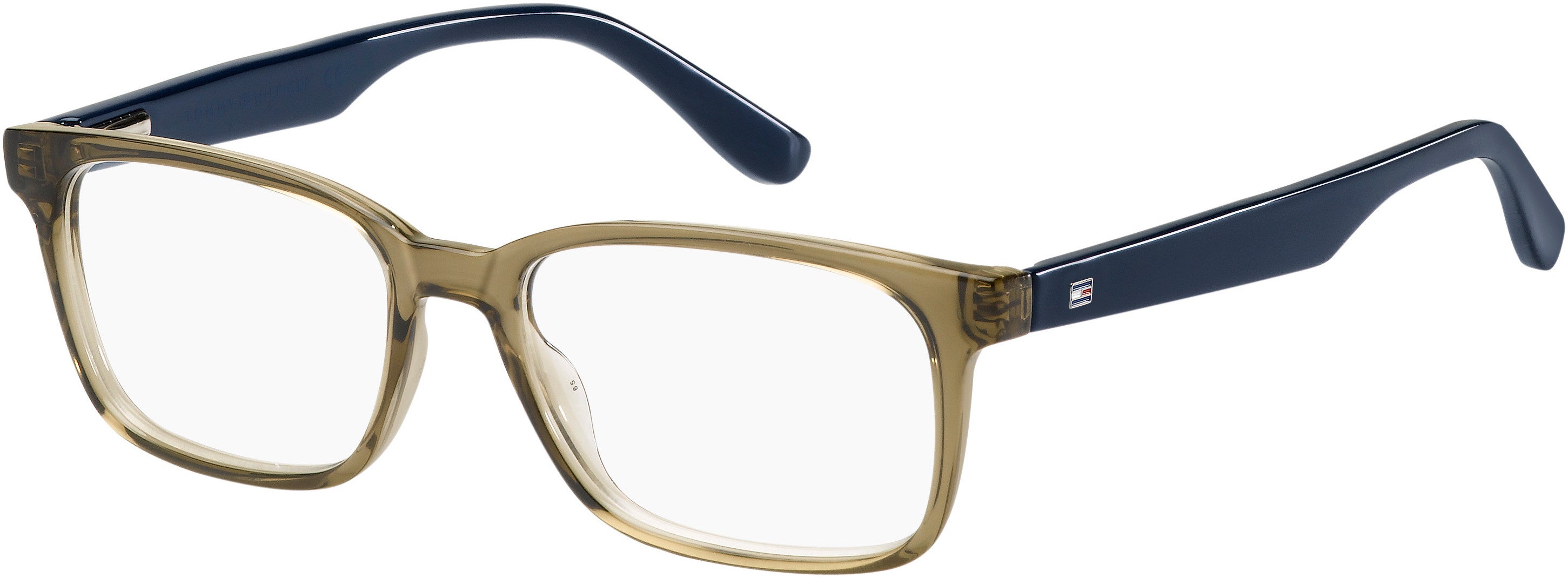 Tommy Hilfiger T. Hilfiger 1487 Rectangular Eyeglasses 04C3-04C3  Olive (00 Demo Lens)