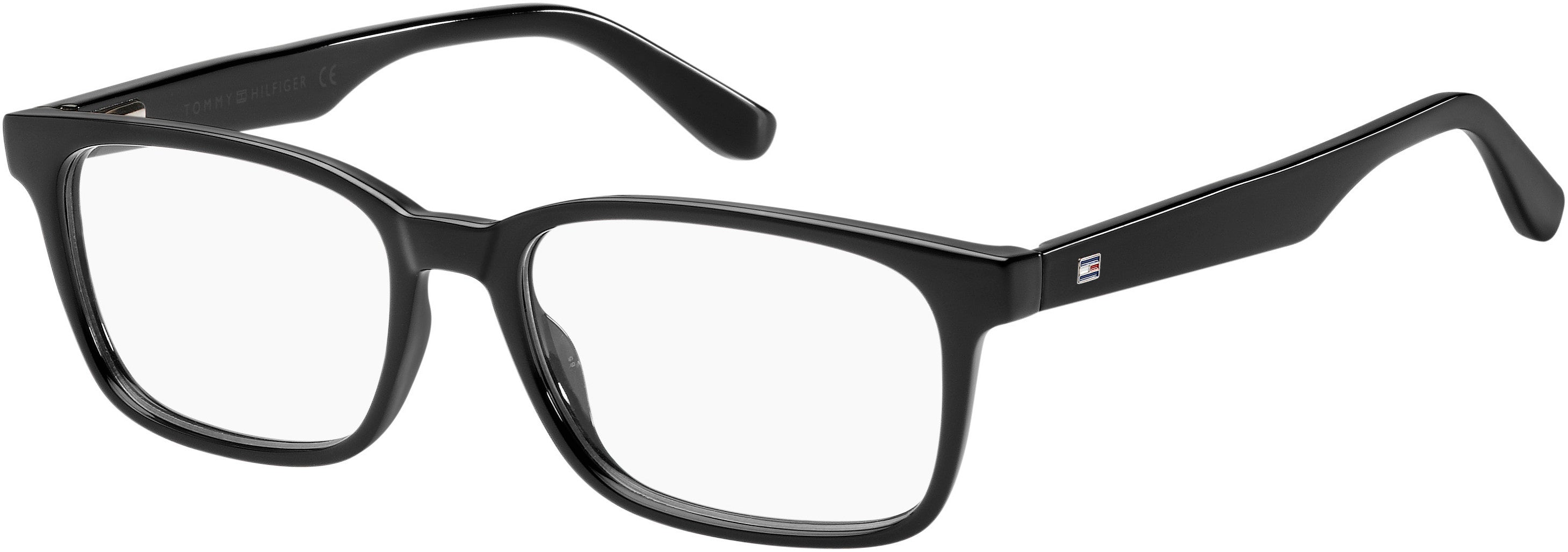 Tommy Hilfiger T. Hilfiger 1487 Rectangular Eyeglasses 0807-0807  Black (00 Demo Lens)