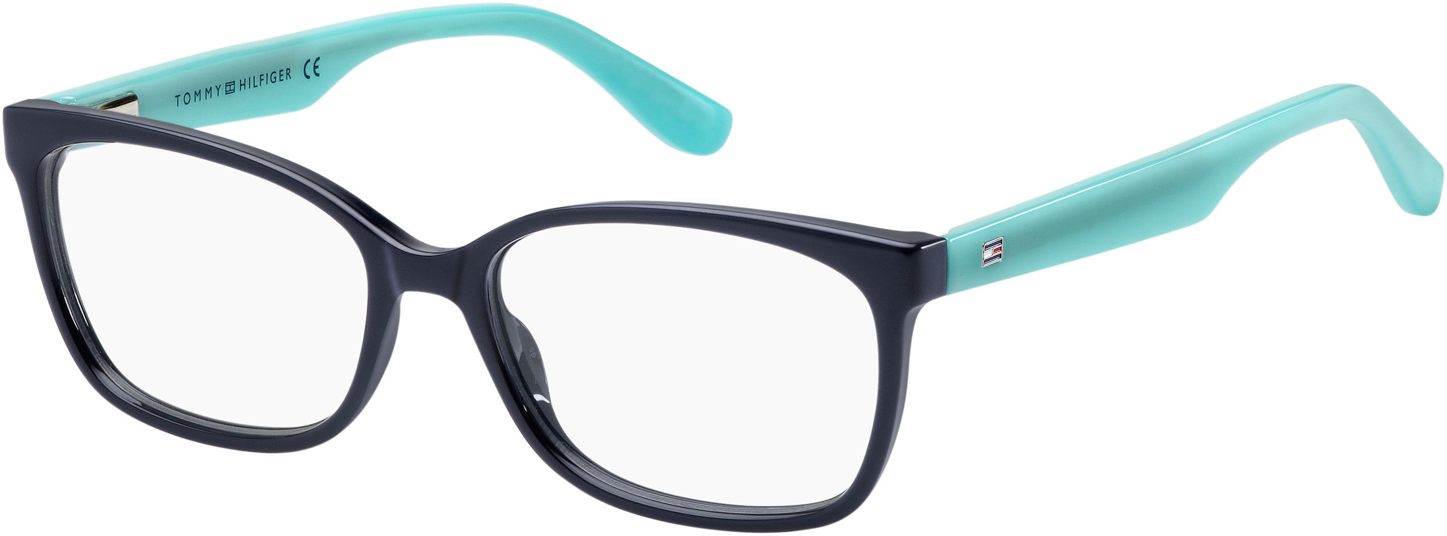 Tommy Hilfiger T. Hilfiger 1492 Rectangular Eyeglasses 0PJP-0PJP  Blue (00 Demo Lens)