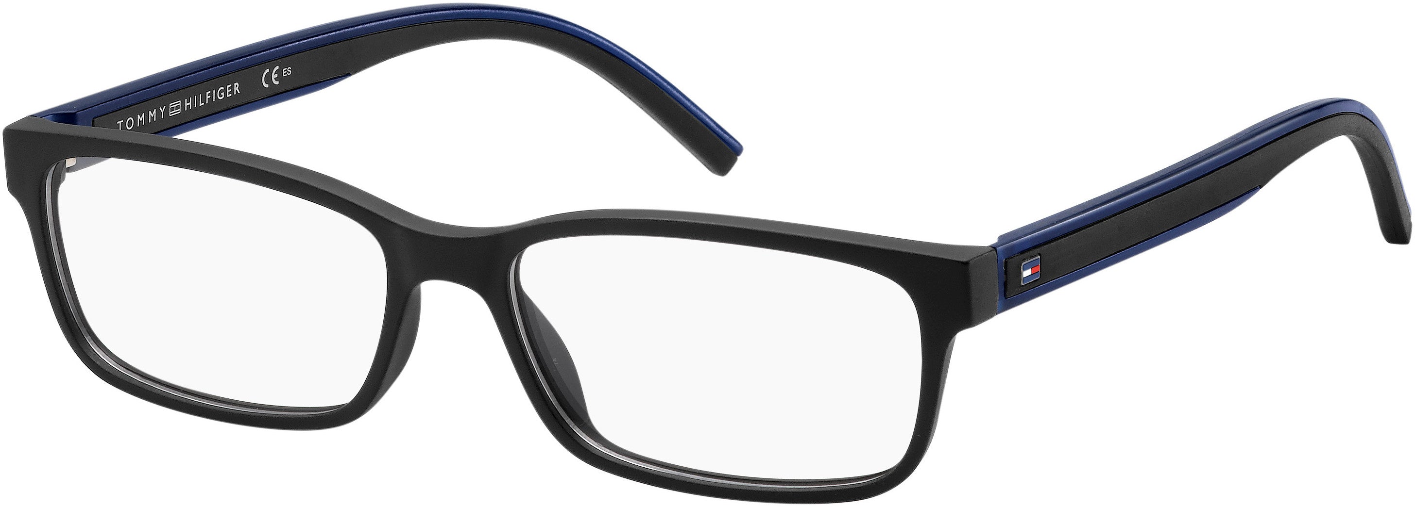 Tommy Hilfiger T. Hilfiger 1495 Rectangular Eyeglasses 0003-0003  Matte Black (00 Demo Lens)