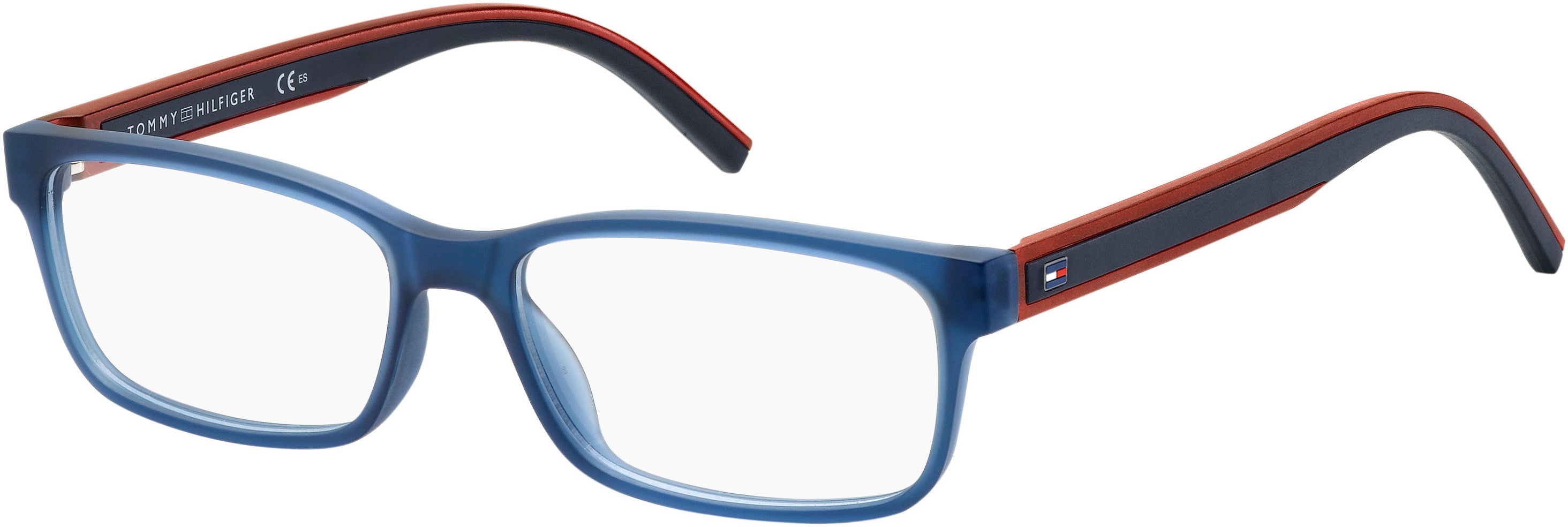 Tommy Hilfiger T. Hilfiger 1495 Rectangular Eyeglasses 0PJP-0PJP  Blue (00 Demo Lens)