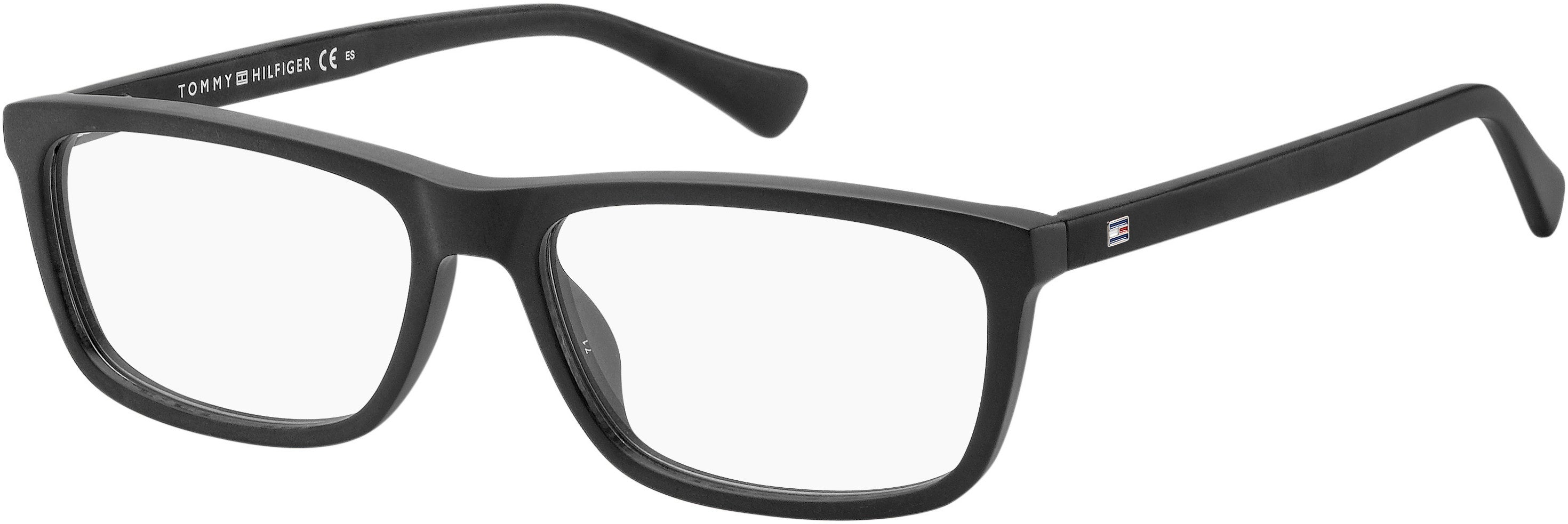 Tommy Hilfiger T. Hilfiger 1526 Rectangular Eyeglasses 0003-0003  Matte Black (00 Demo Lens)