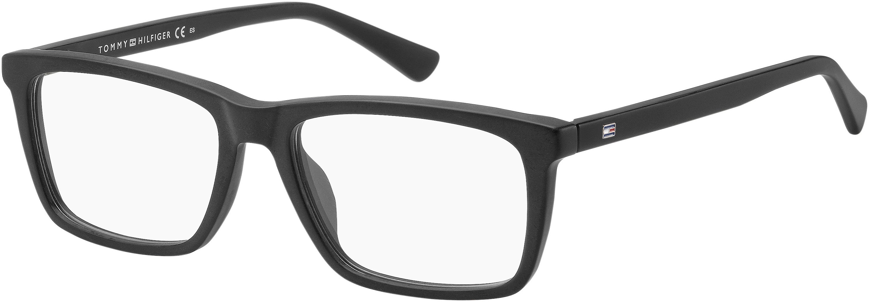 Tommy Hilfiger T. Hilfiger 1527 Rectangular Eyeglasses 0003-0003  Matte Black (00 Demo Lens)