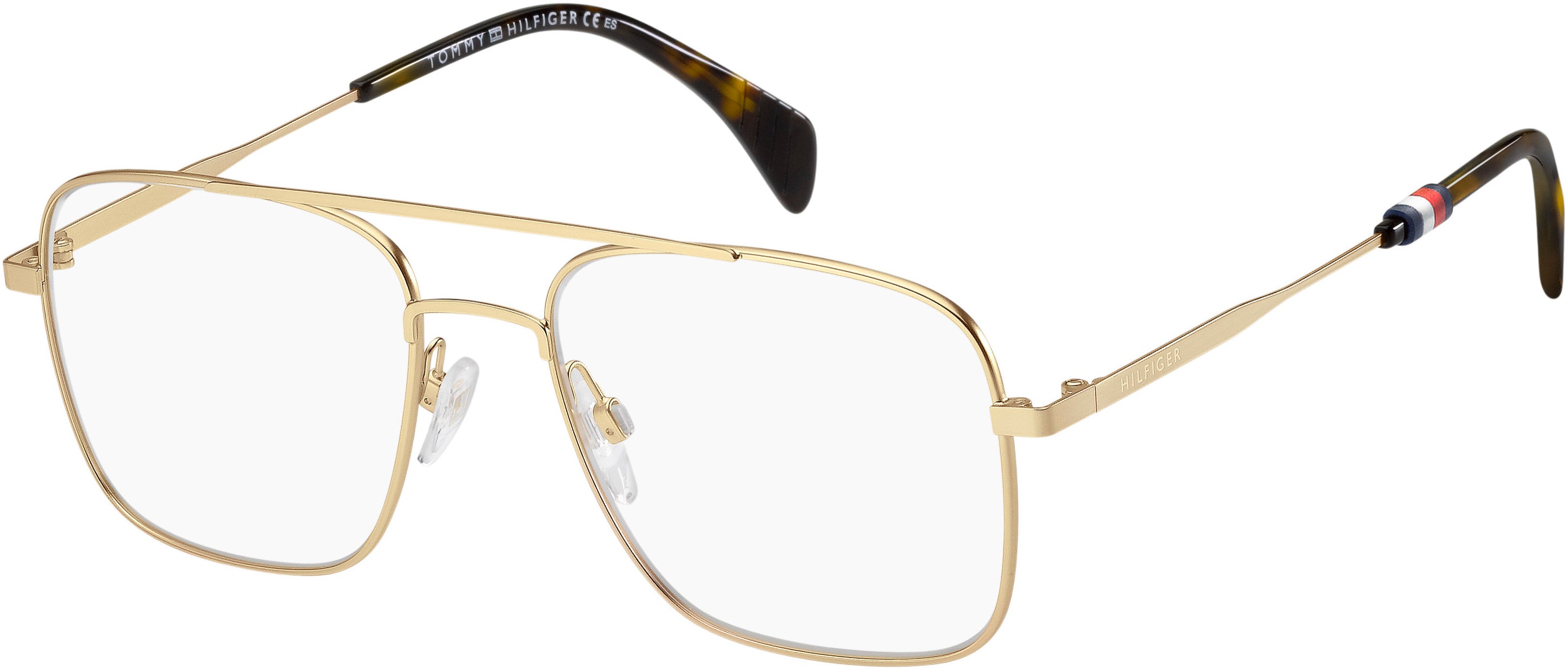 Tommy Hilfiger T. Hilfiger 1537 Square Eyeglasses 0AOZ-0AOZ  Semi Matte Gold (00 Demo Lens)
