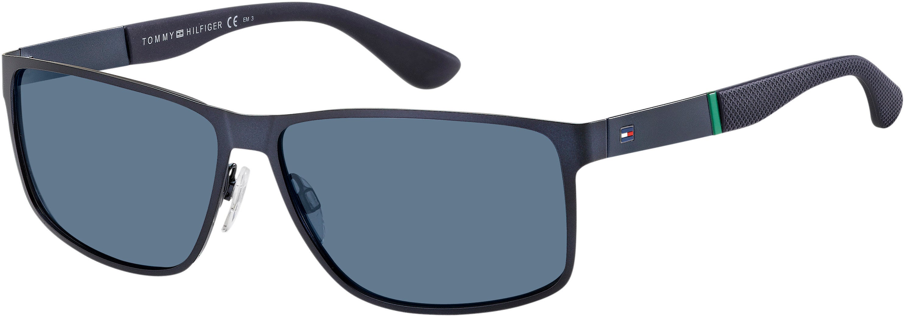 Tommy Hilfiger T. Hilfiger 1542/S Rectangular Sunglasses 0FLL-0FLL  Matte Blue (KU Blue)