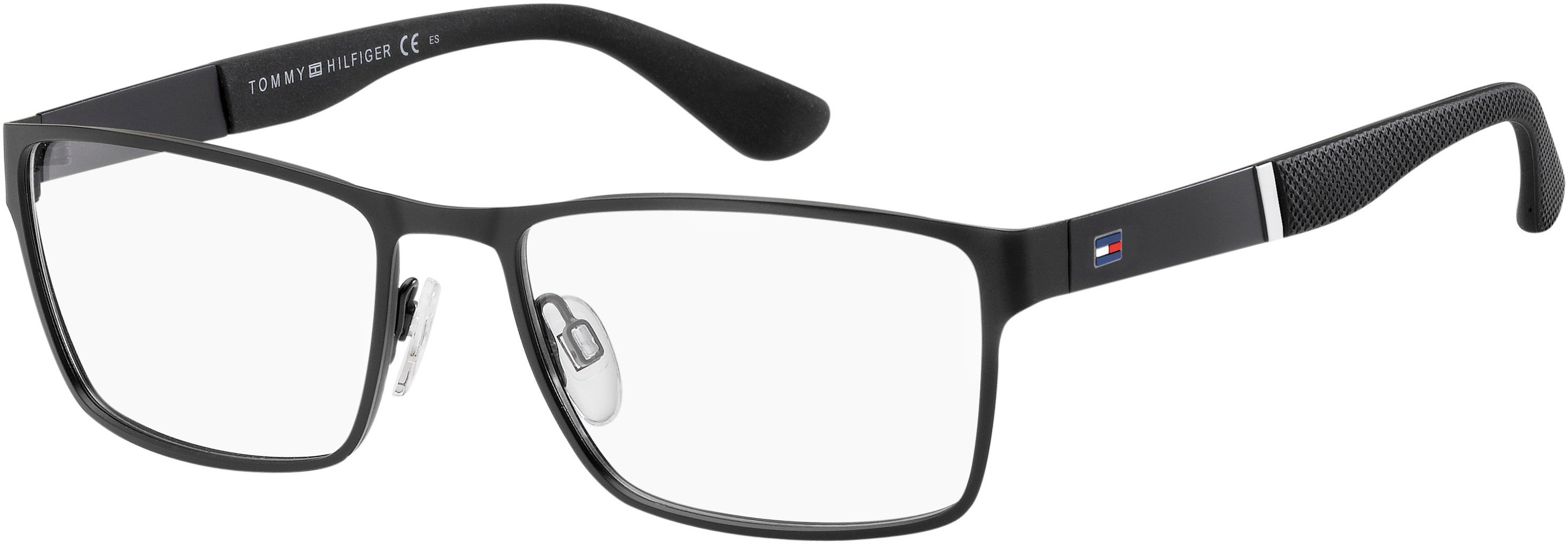 Tommy Hilfiger T. Hilfiger 1543 Rectangular Eyeglasses 0003-0003  Matte Black (00 Demo Lens)