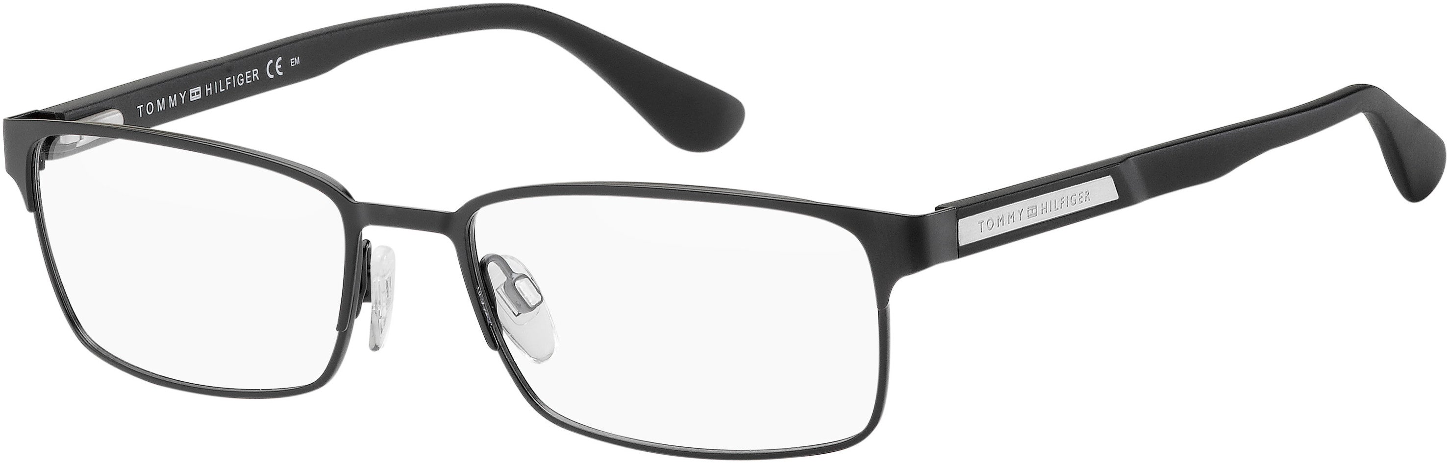 Tommy Hilfiger T. Hilfiger 1545 Rectangular Eyeglasses 0003-0003  Matte Black (00 Demo Lens)
