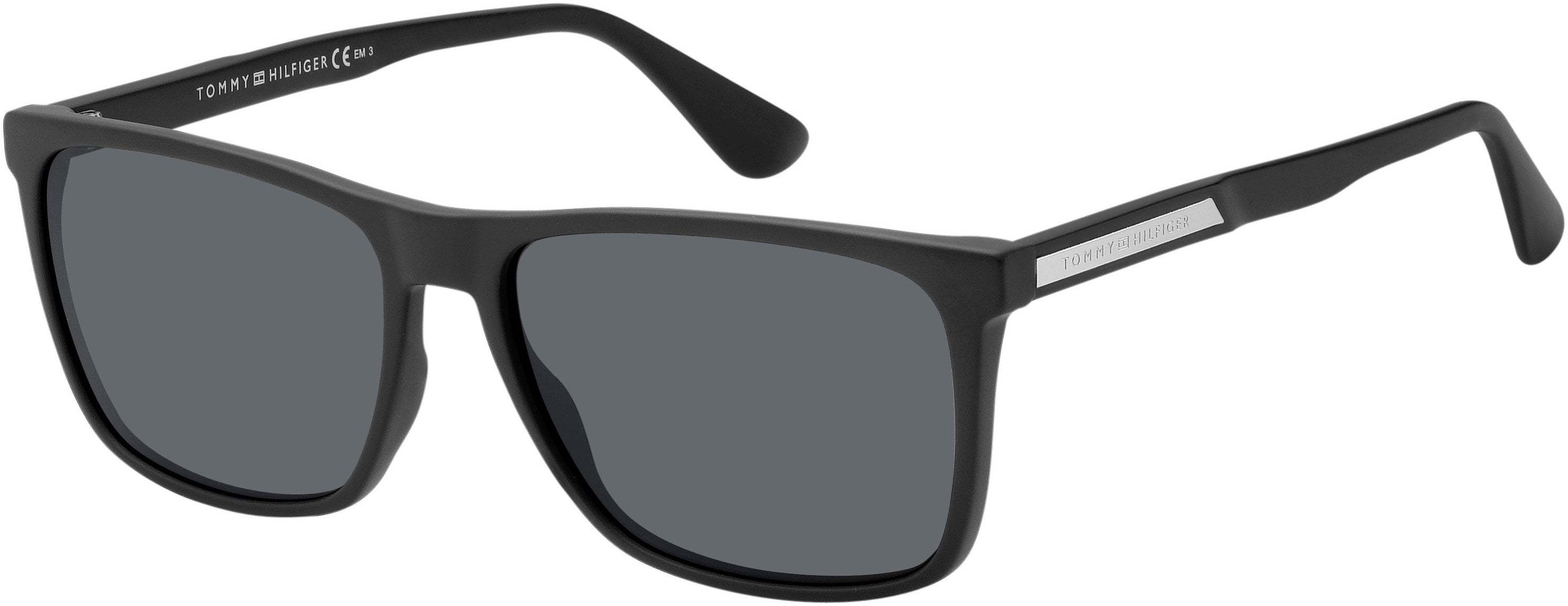 Tommy Hilfiger T. Hilfiger 1547/S Rectangular Sunglasses 0003-0003  Matte Black (IR Gray)